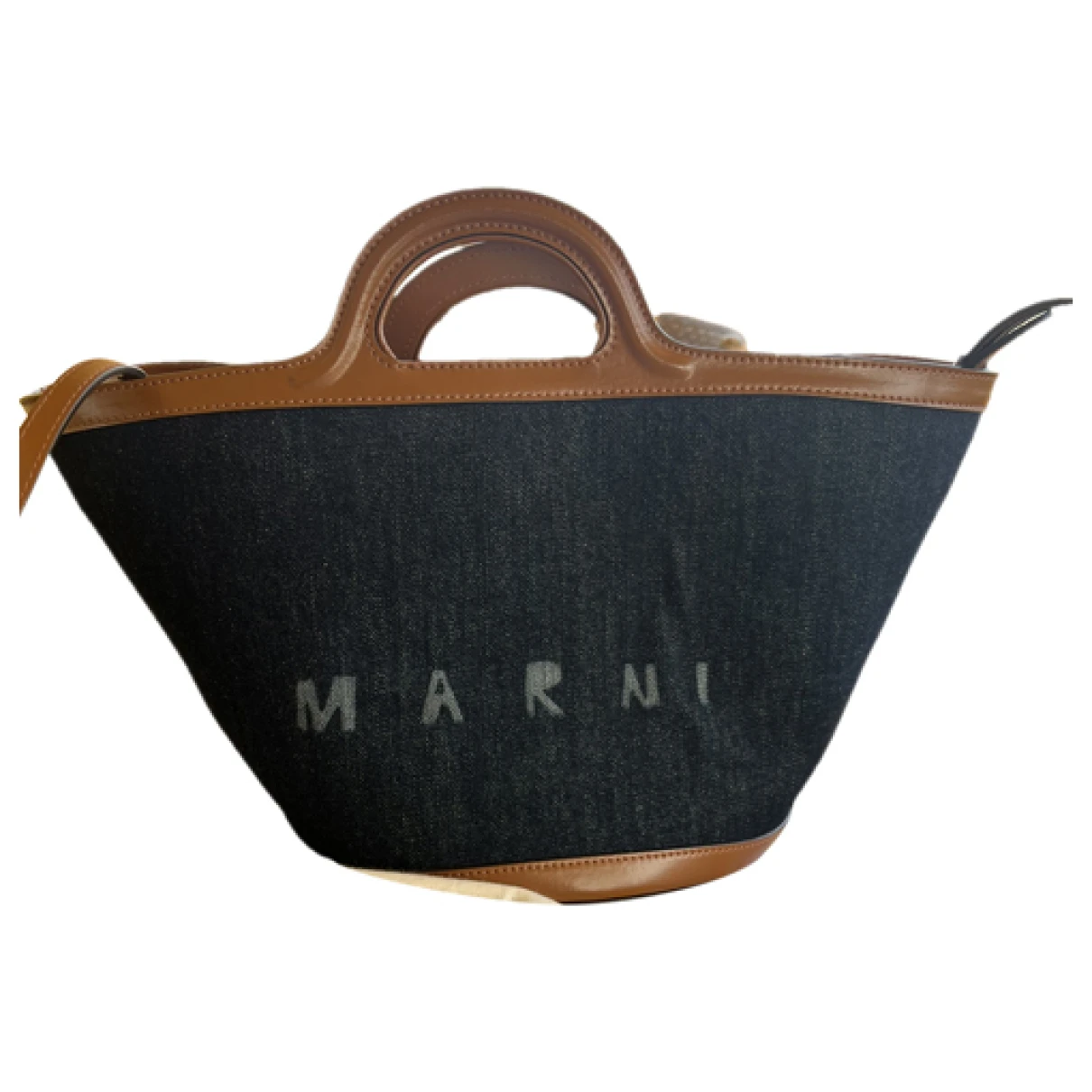 Pre-owned Marni Tropicalia Leather Handbag In Blue