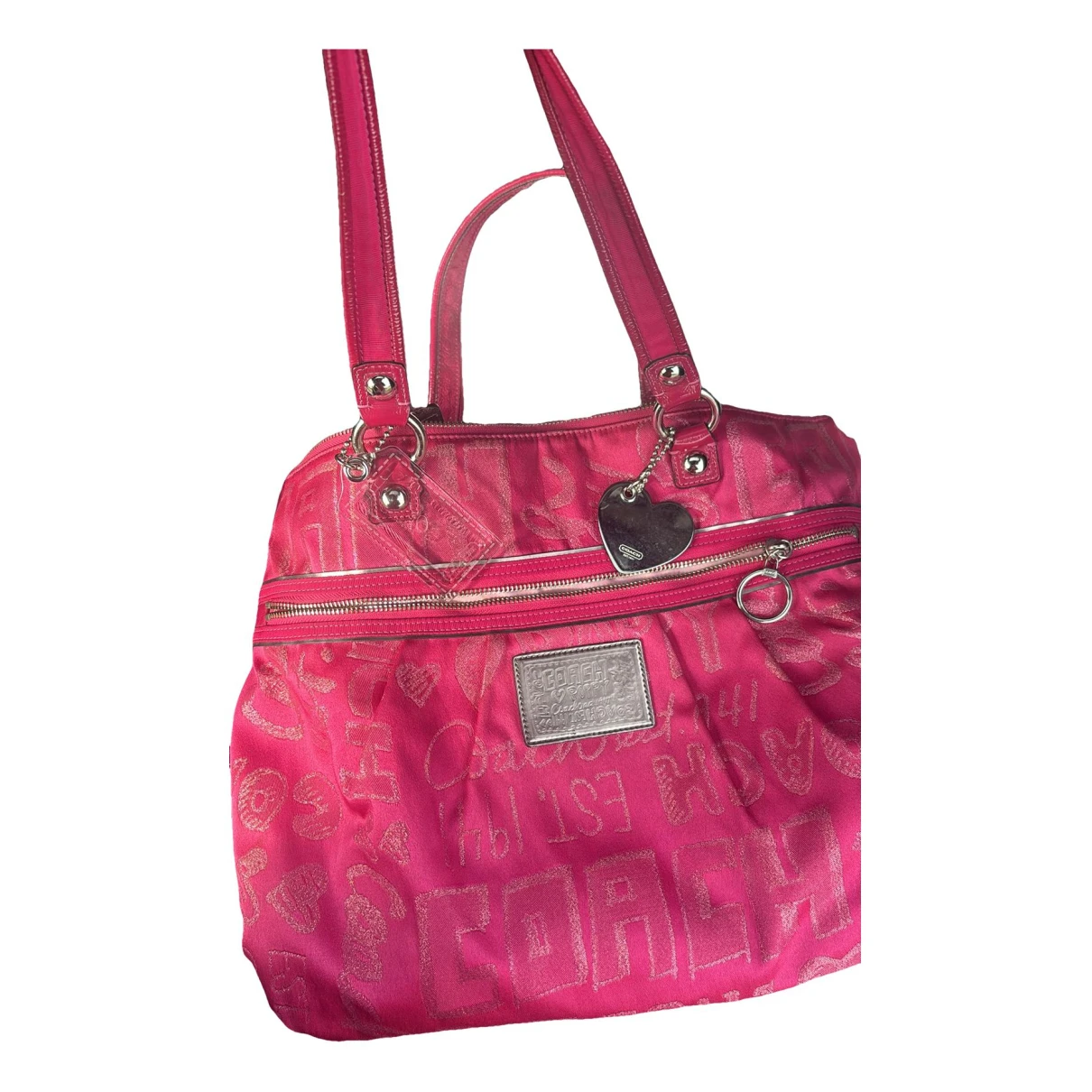 Pre-owned Coach Cloth Bag In Pink