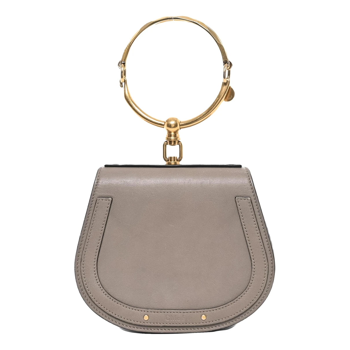 Pre-owned Chloé Leather Crossbody Bag In Beige