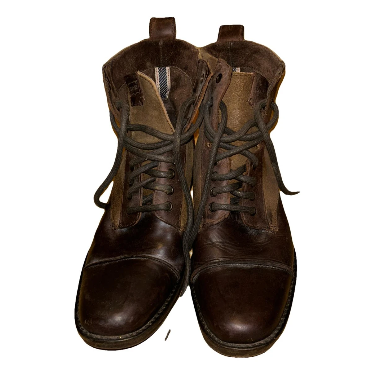 Pre-owned Levi's Leather Boots In Brown
