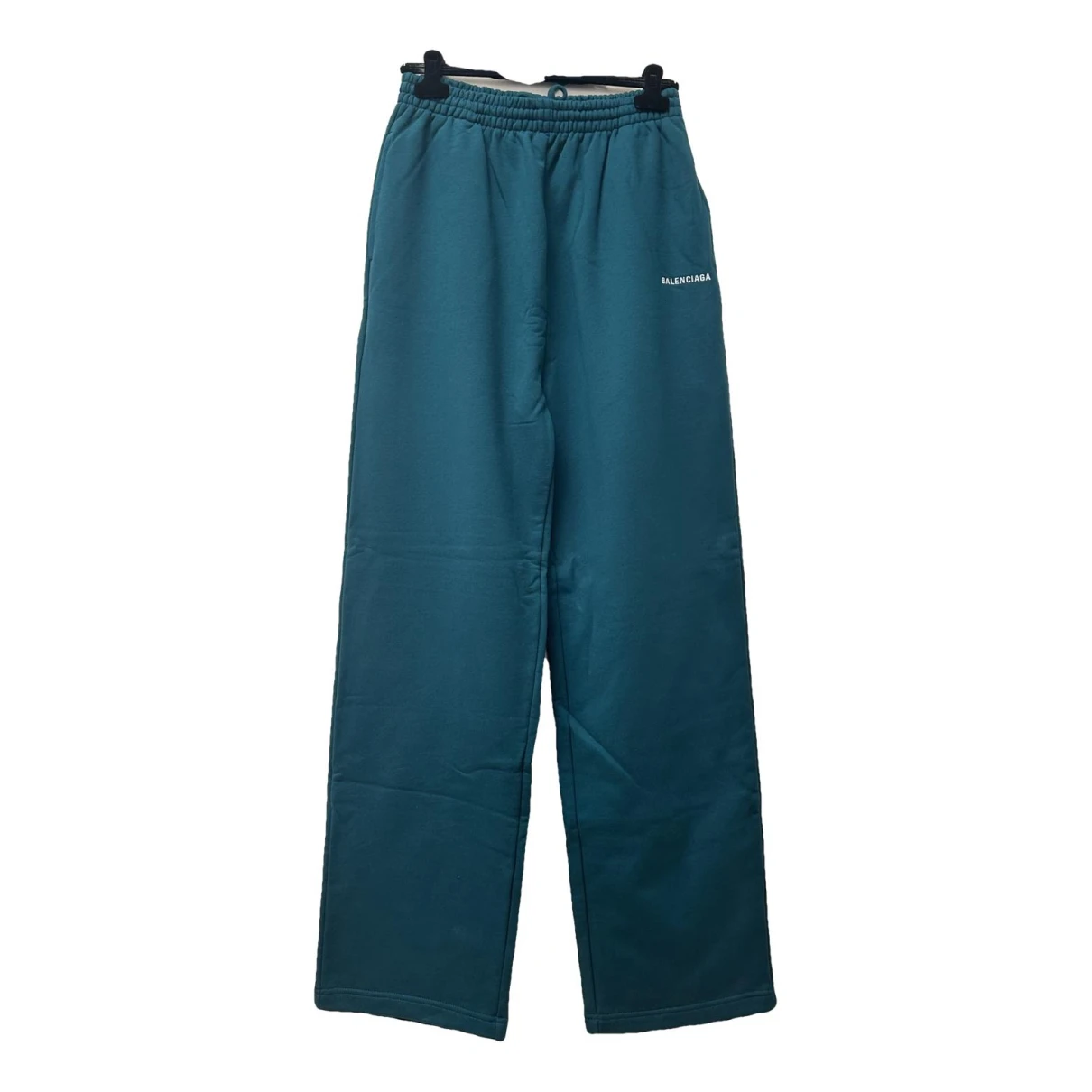 Pre-owned Balenciaga Trousers In Turquoise