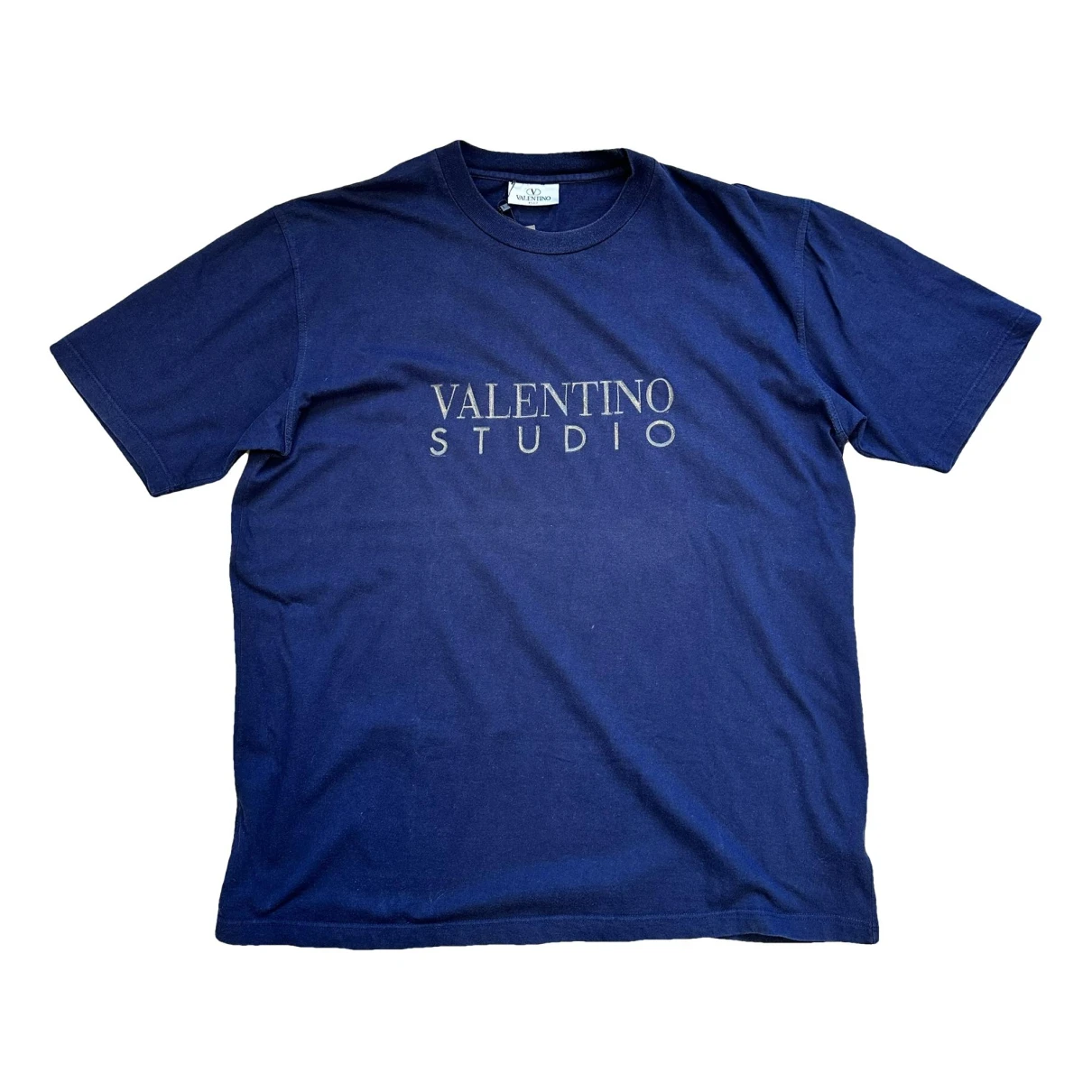 Pre-owned Valentino Vltn T-shirt In Navy