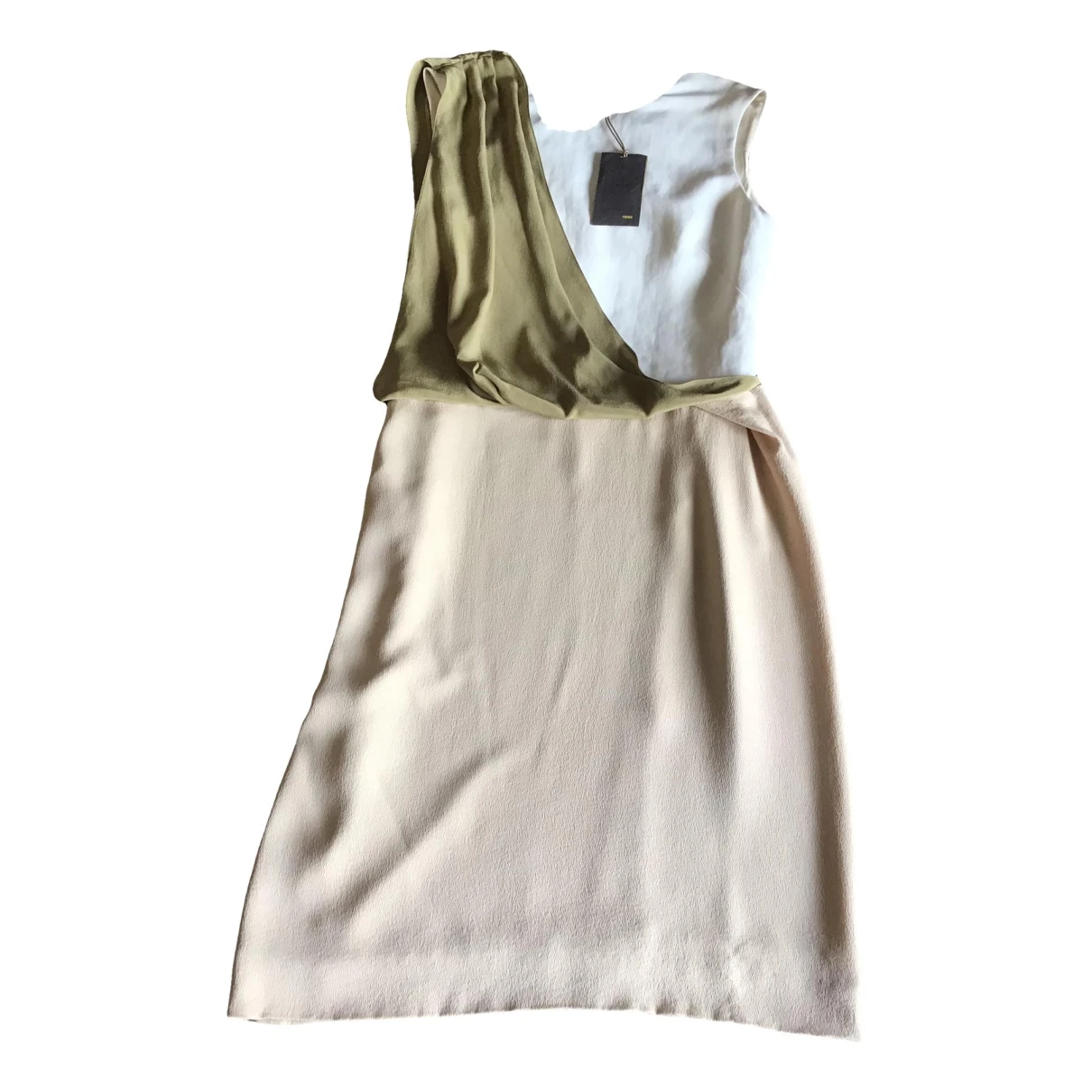 Pre-owned Fendi Mid-length Dress In Beige