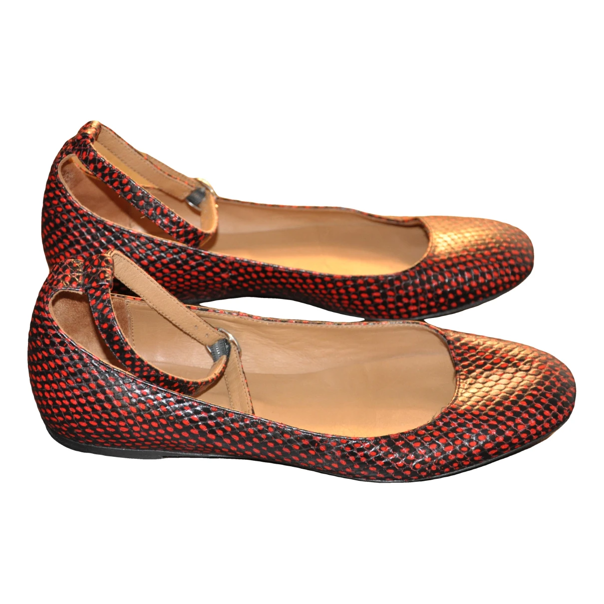 Pre-owned Isabel Marant Étoile Leather Flats In Red