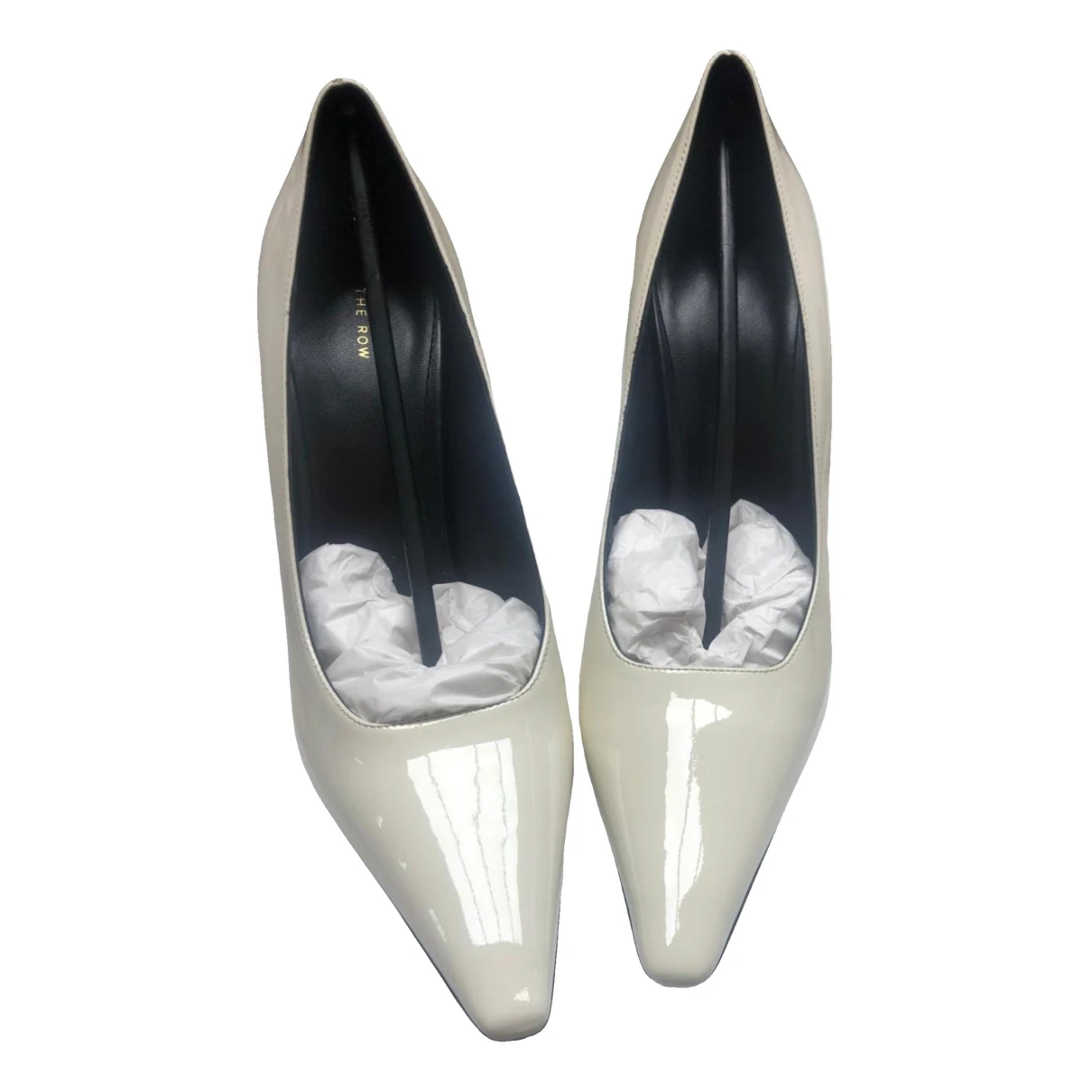 Pre-owned The Row Leather Heels In White