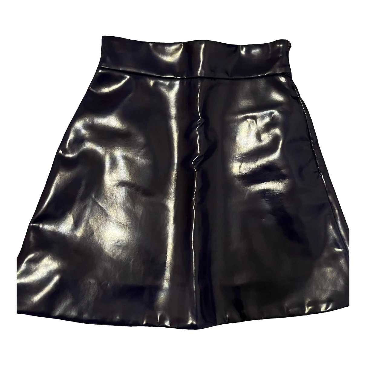 Pre-owned Miu Miu Patent Leather Mini Skirt In Other