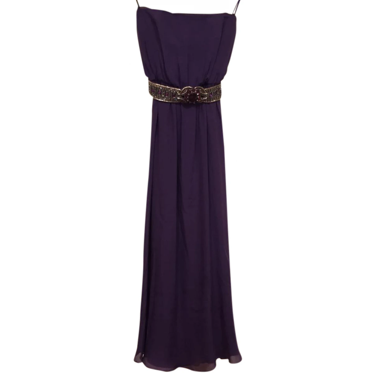 Pre-owned Escada Silk Maxi Dress In Purple