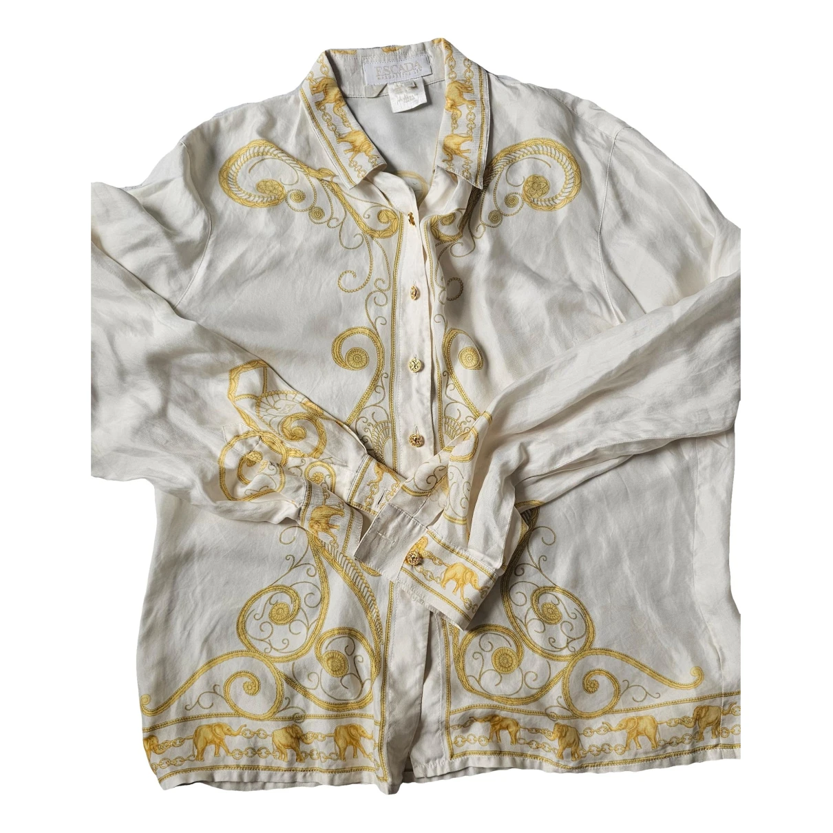 Pre-owned Escada Silk Blouse In Yellow