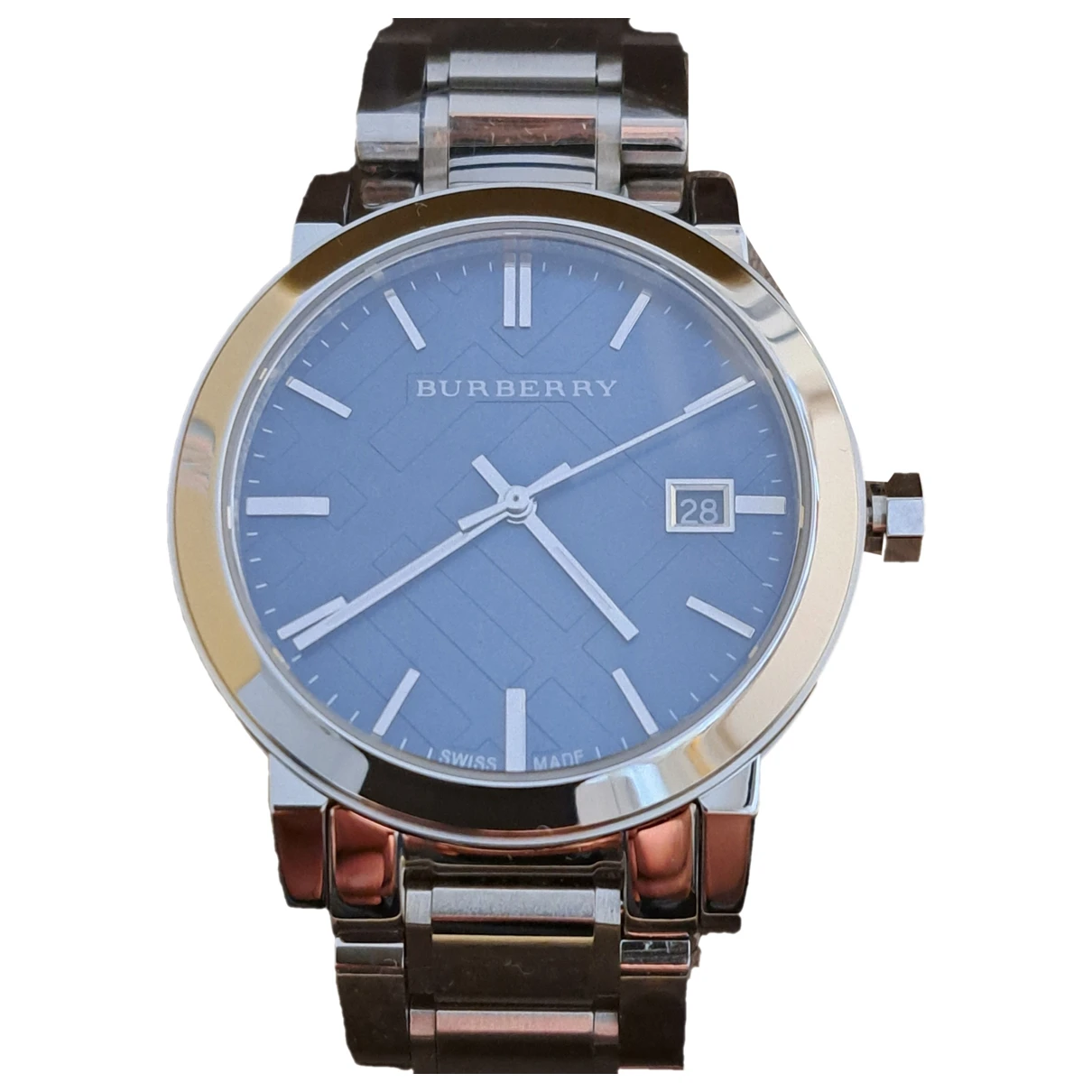 Pre-owned Burberry Watch In Blue