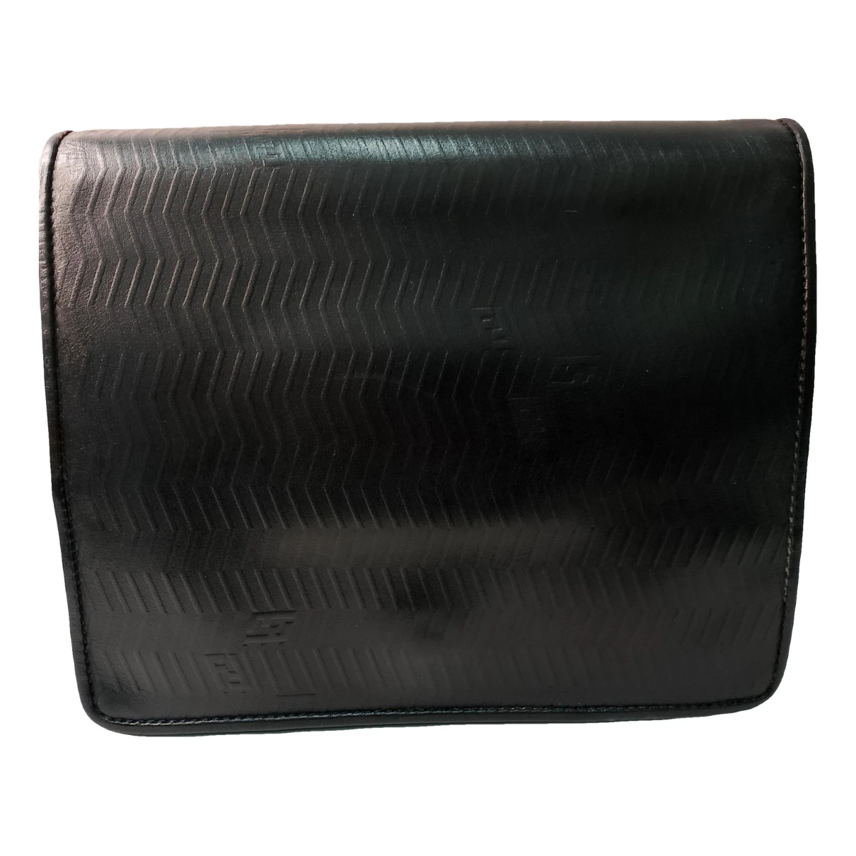 Pre-owned Fendi Leather Clutch Bag In Blue