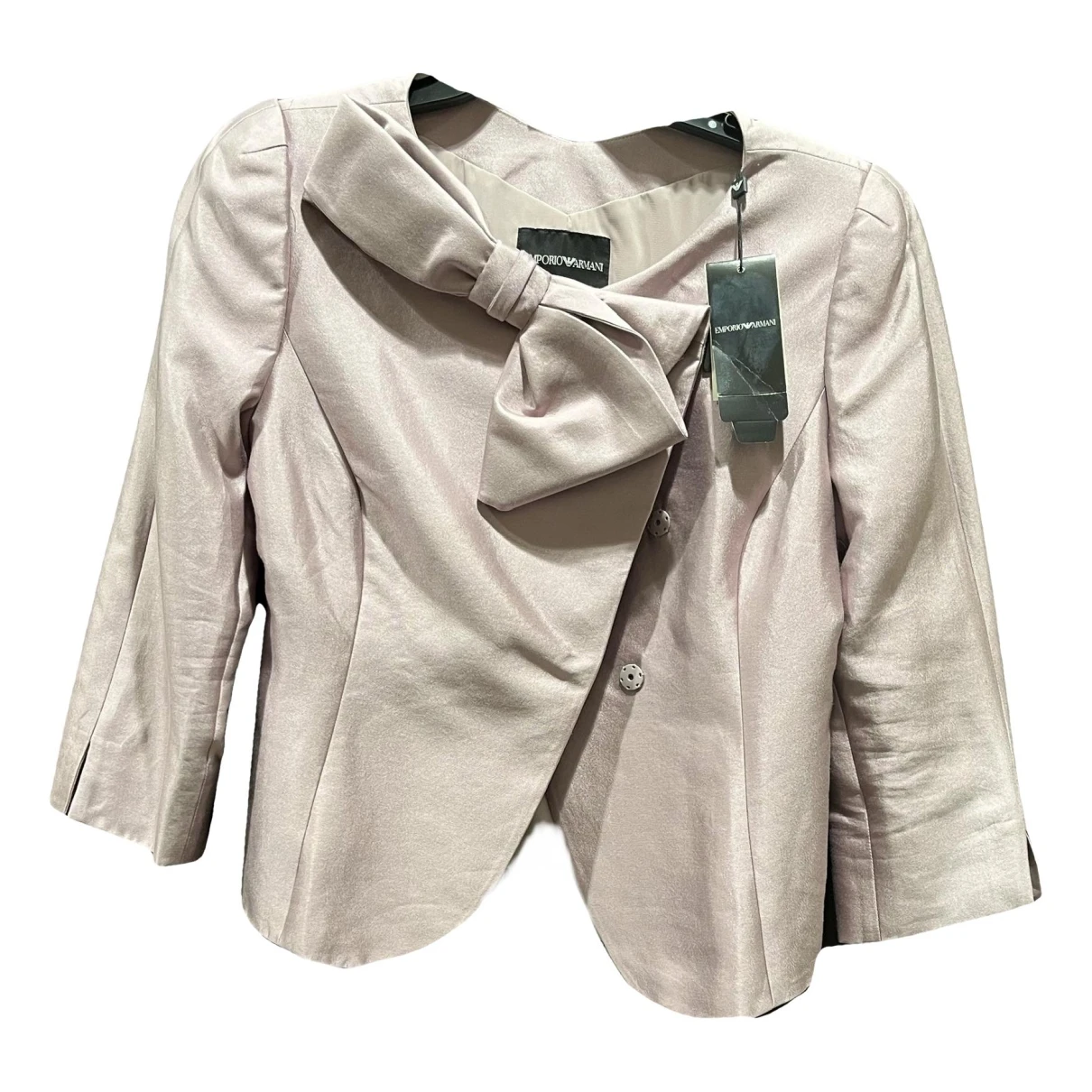 Pre-owned Emporio Armani Silk Blazer In Pink