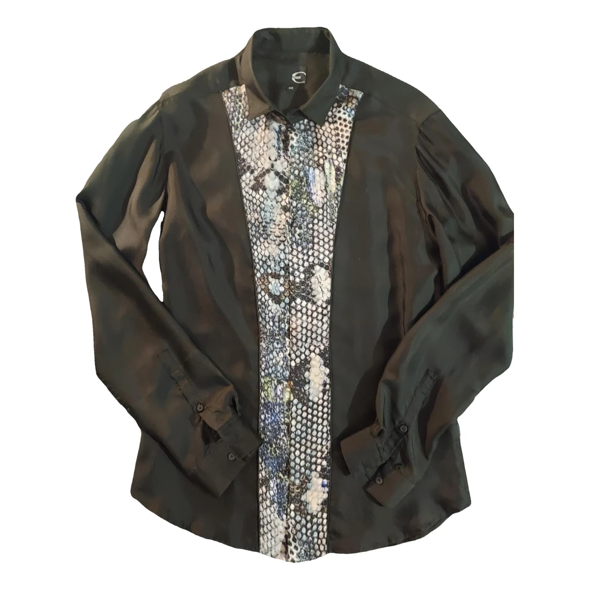 Pre-owned Just Cavalli Silk Shirt In Black