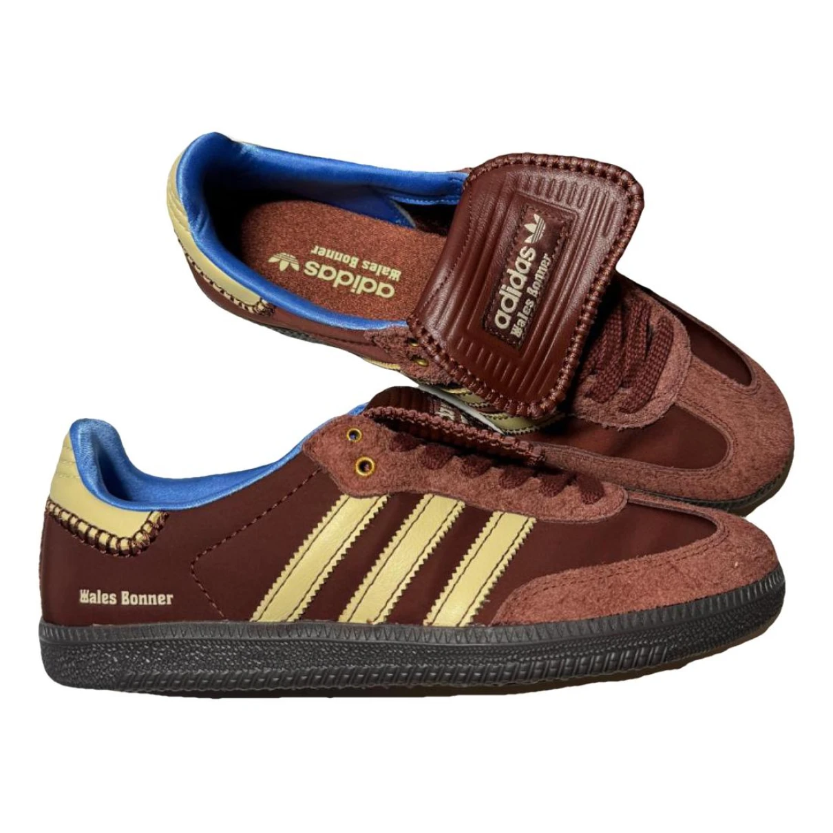 Pre-owned Adidas Originals Samba Leather Low Trainers In Burgundy