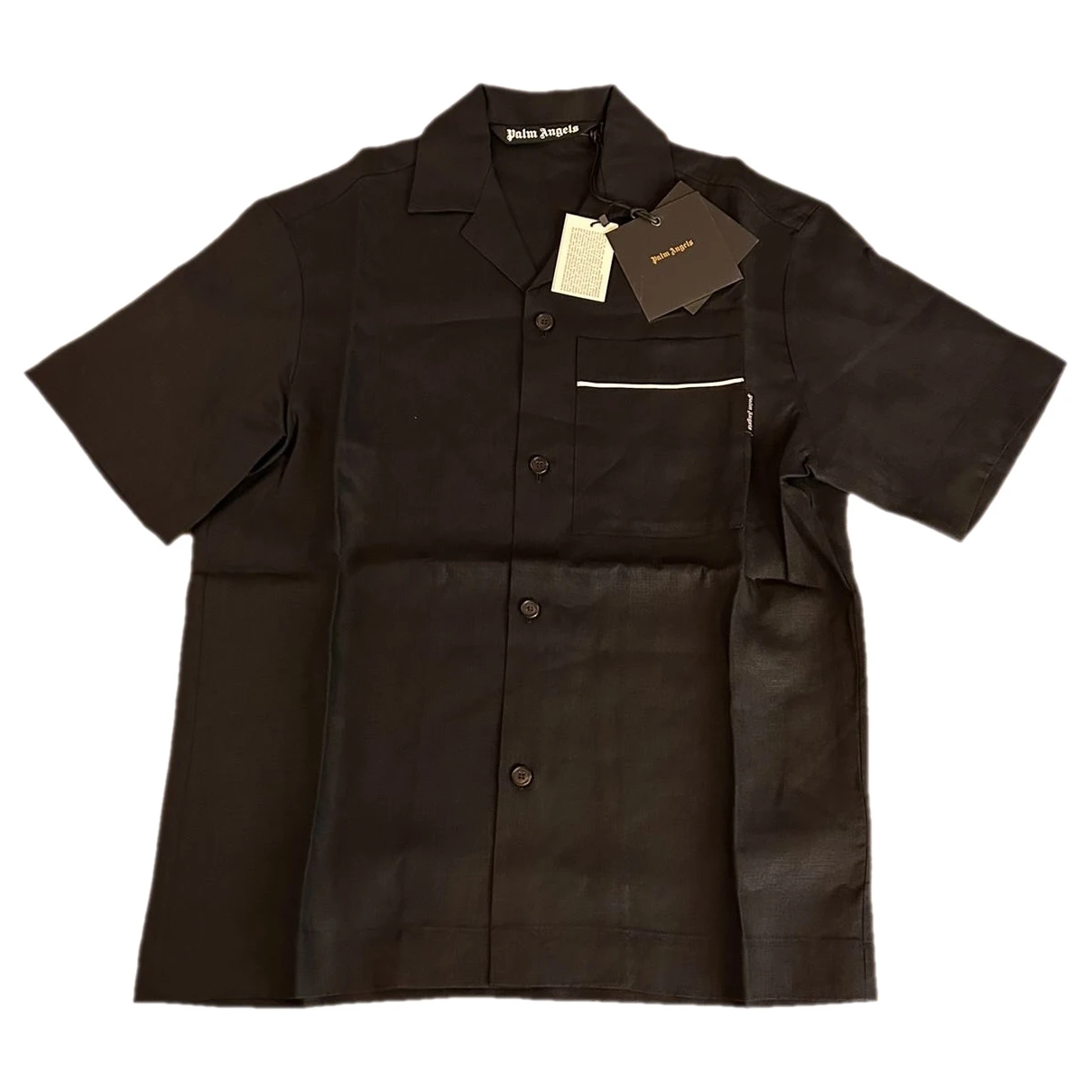 Pre-owned Palm Angels Linen Shirt In Black