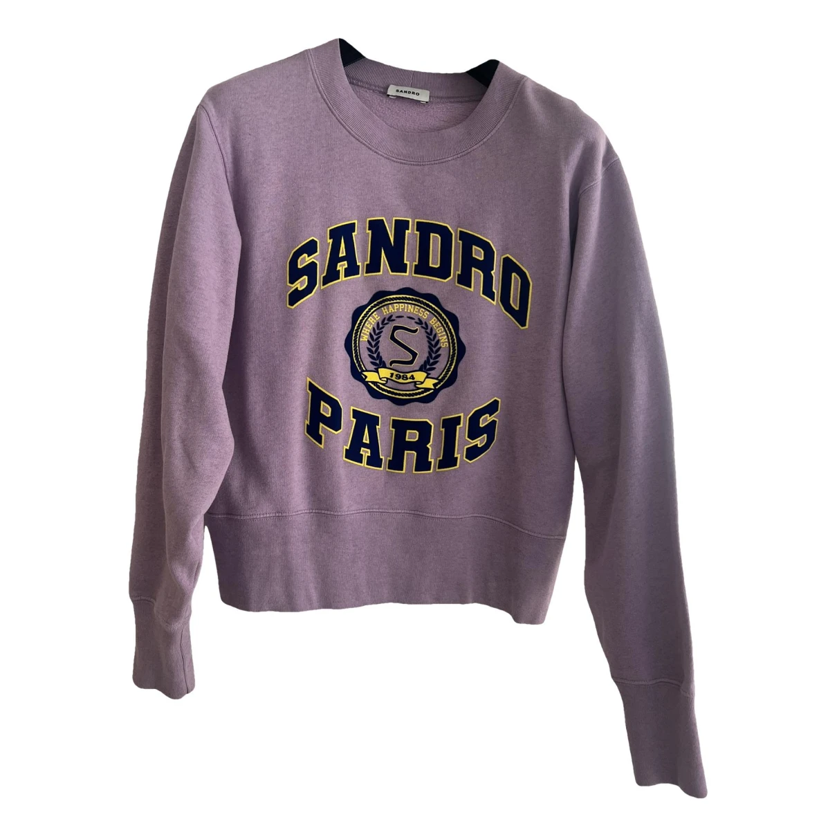 Pre-owned Sandro Sweatshirt In Purple