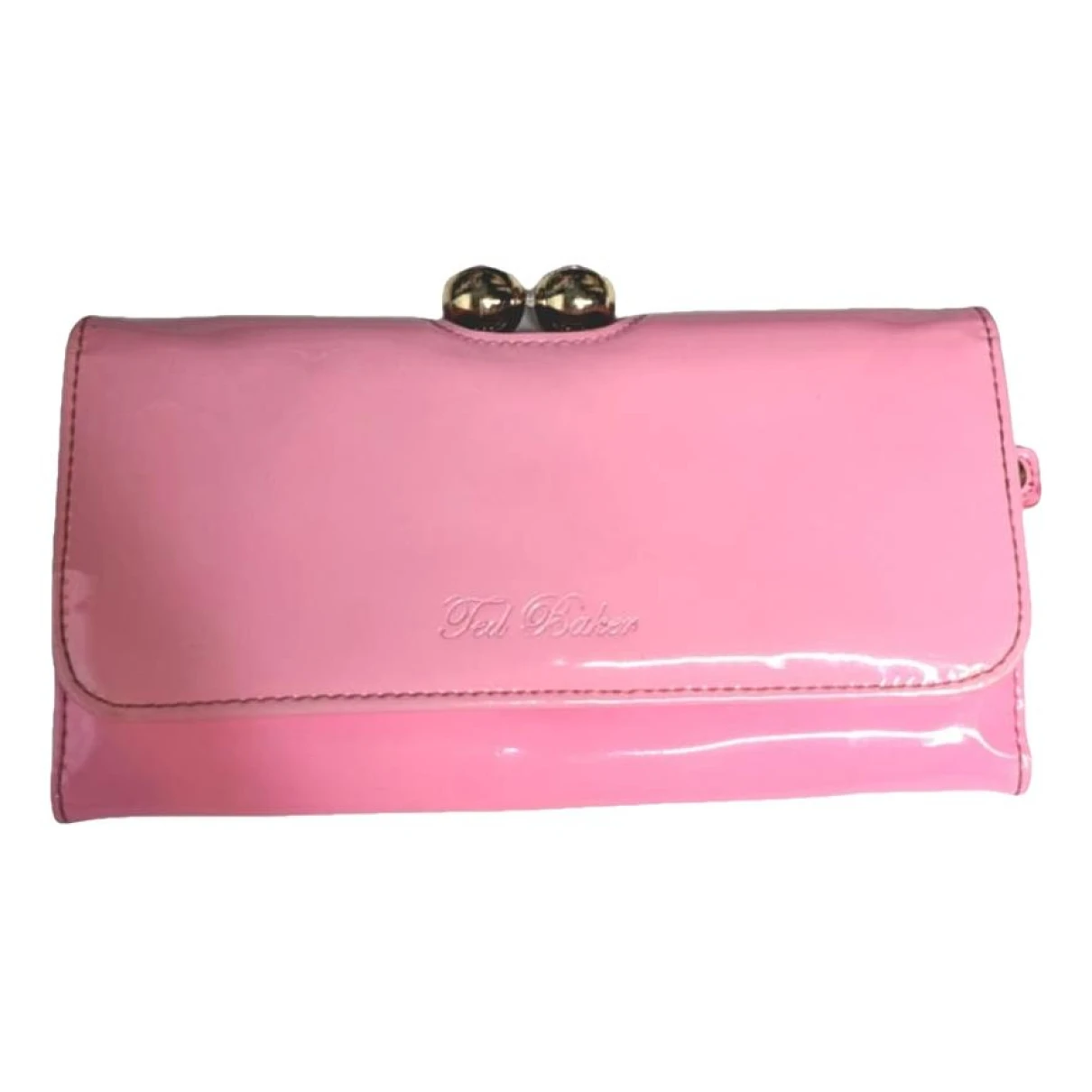 Pre-owned Ted Baker Leather Clutch In Pink
