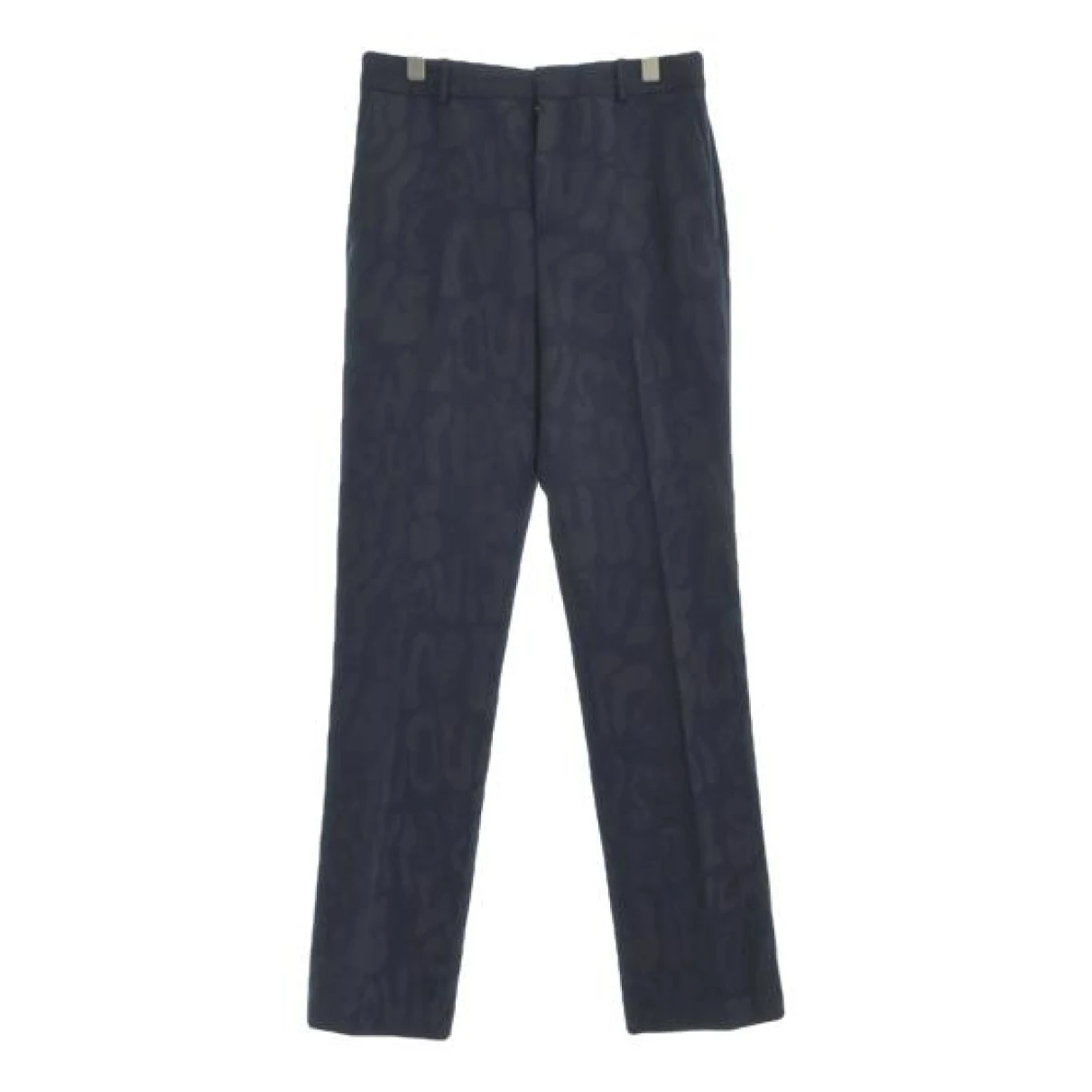 Pre-owned Louis Vuitton Wool Trousers In Navy