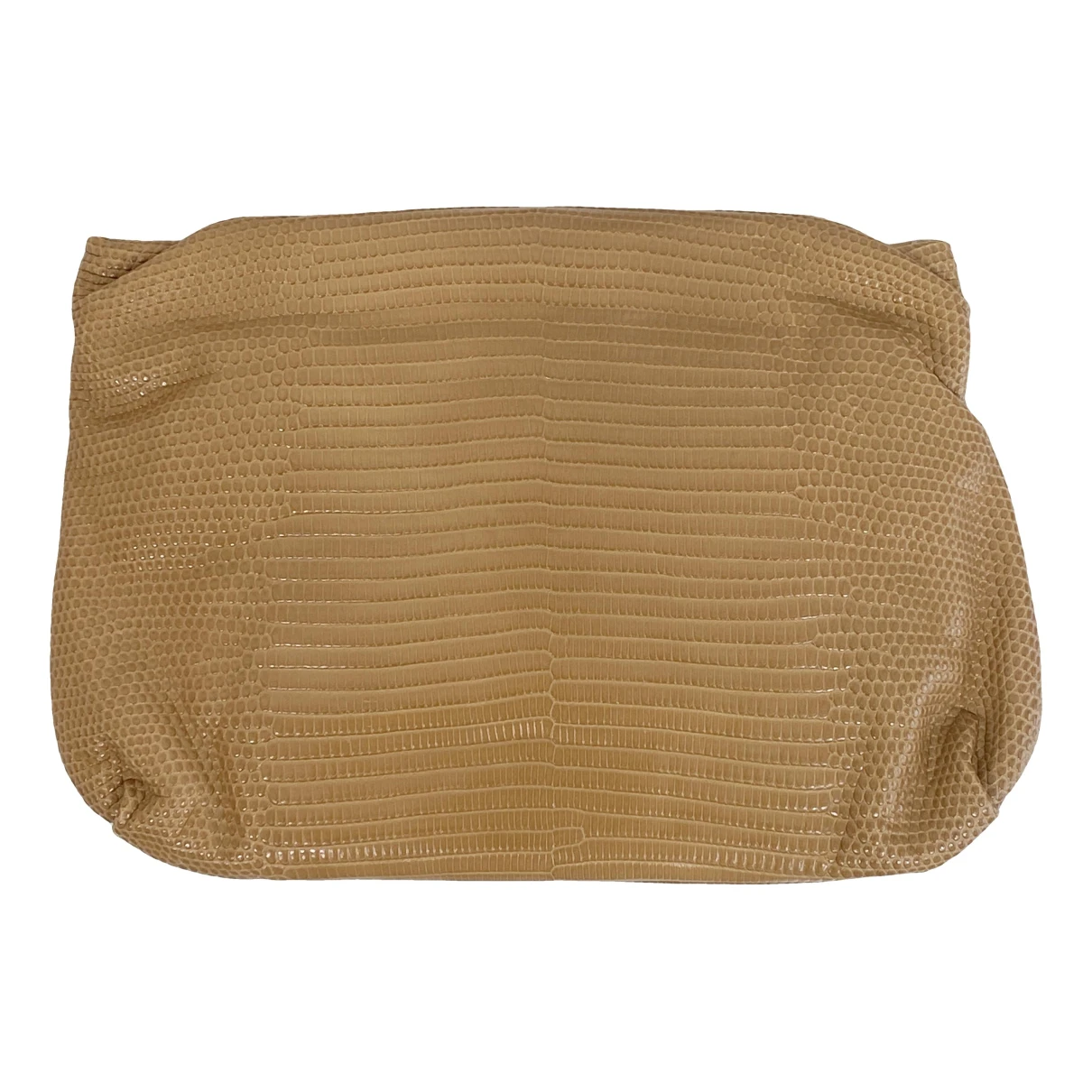 Pre-owned The Row Lizard Clutch Bag In Camel