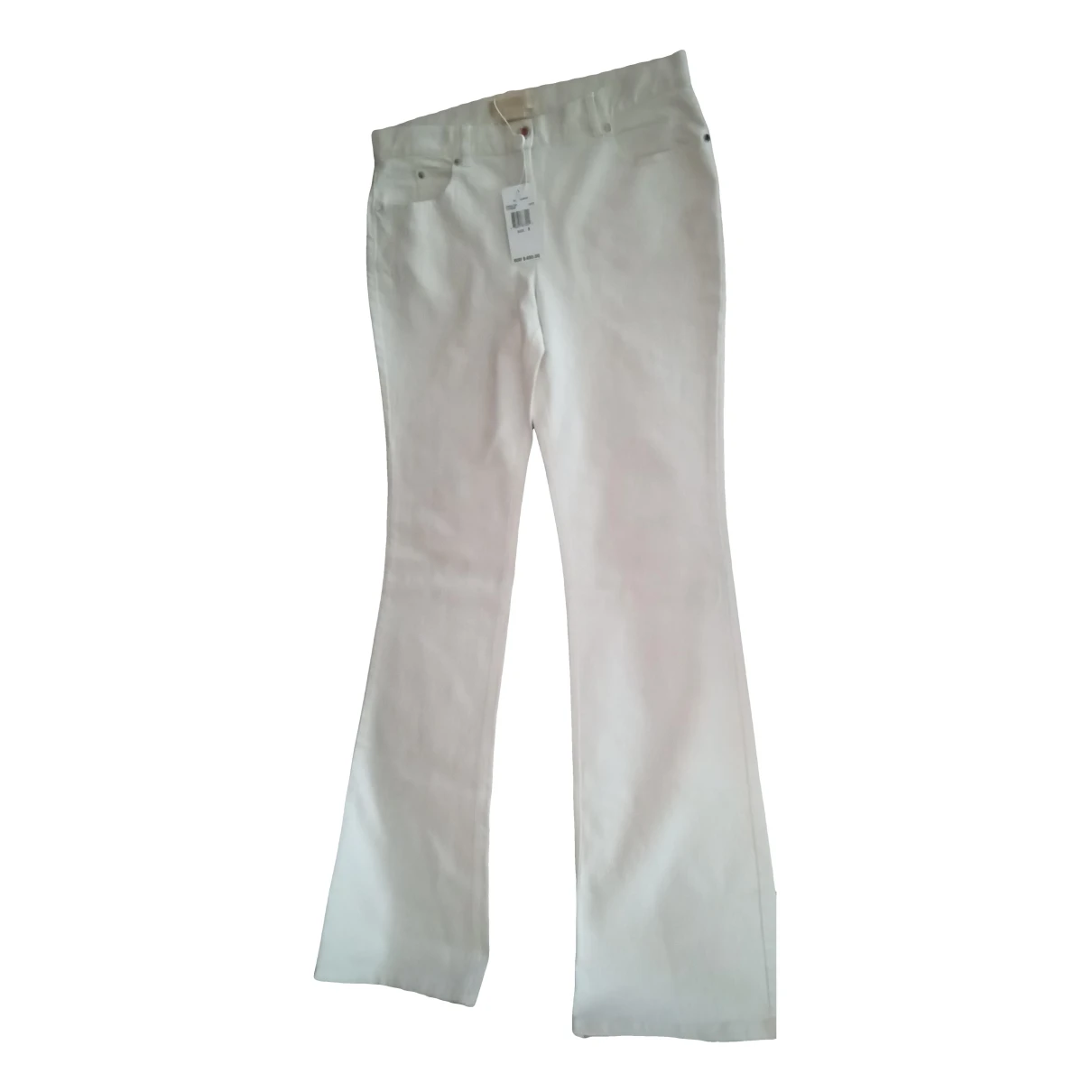 Pre-owned Michael Kors Bootcut Jeans In White