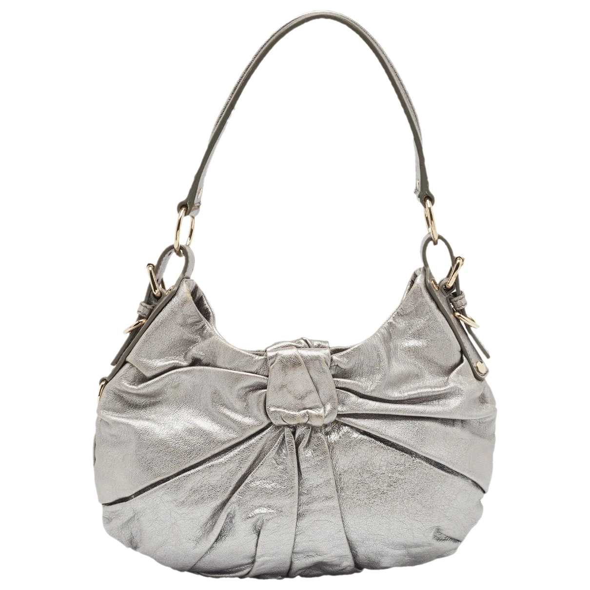 Pre-owned Saint Laurent Leather Handbag In Metallic
