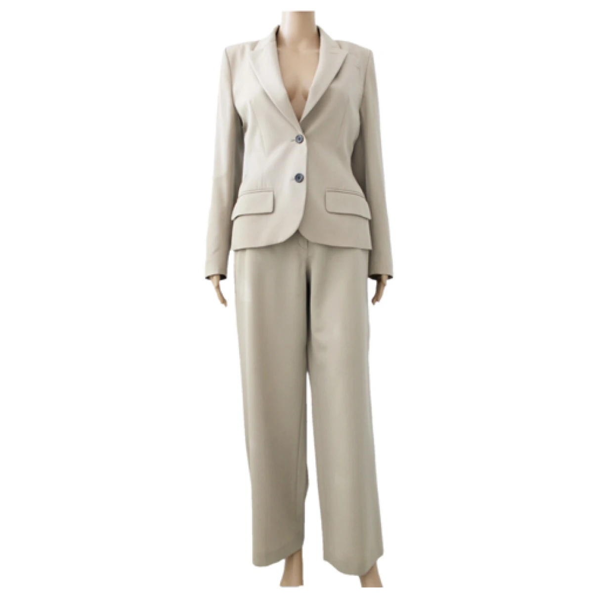 Pre-owned Givenchy Wool Suit Jacket In Beige