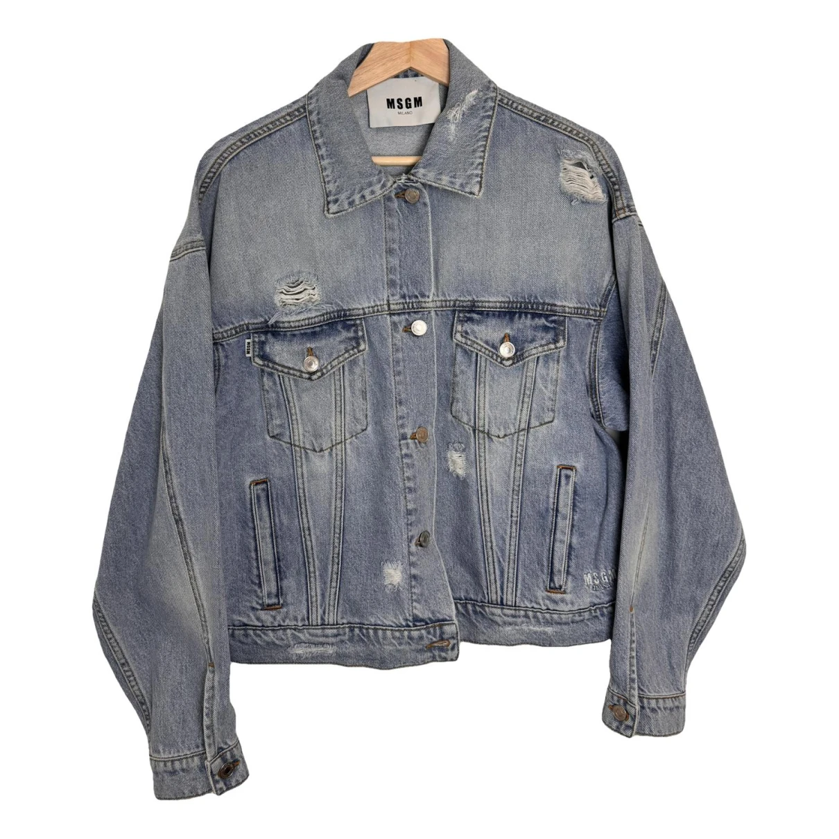 Pre-owned Msgm Jacket In Blue