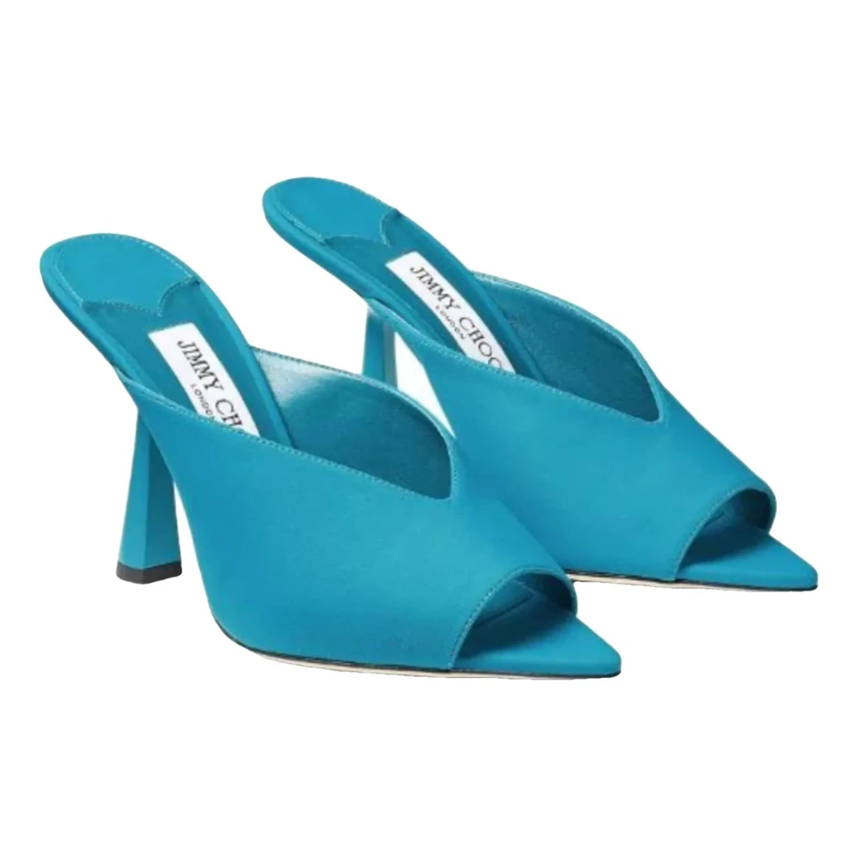 Pre-owned Jimmy Choo Cloth Mules In Blue