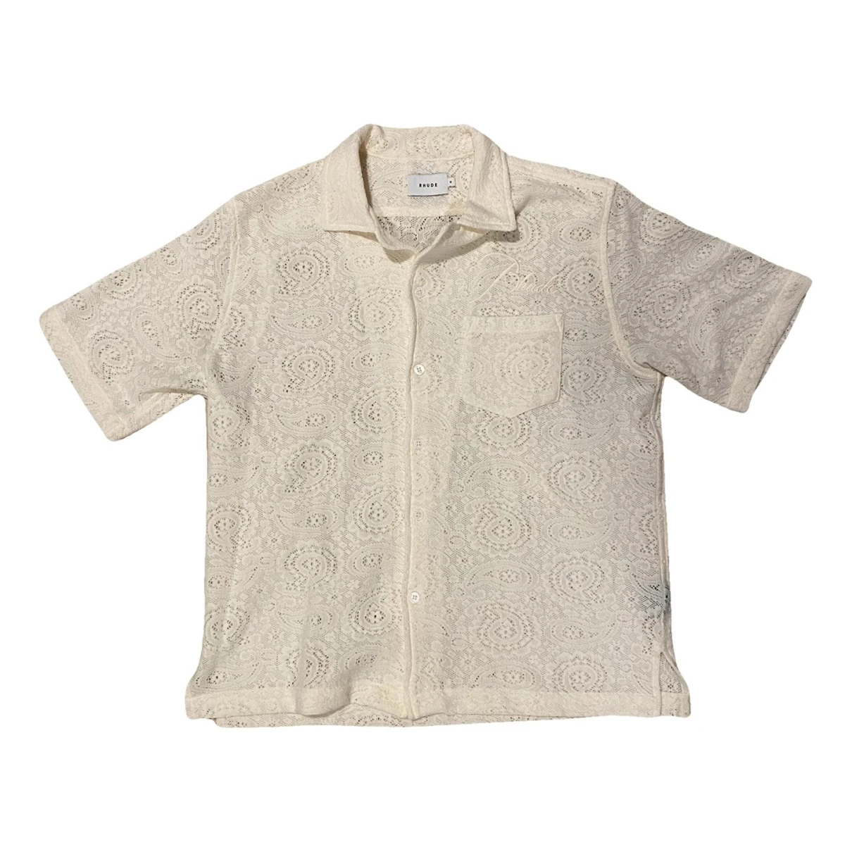 Pre-owned Rhude Polo Shirt In Beige