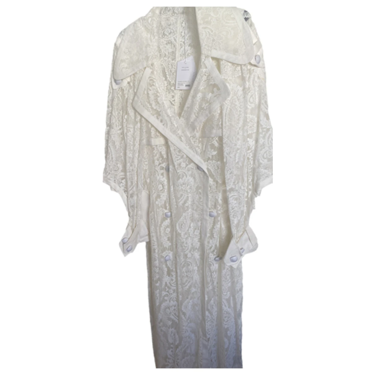Pre-owned Zimmermann Lace Maxi Dress In White