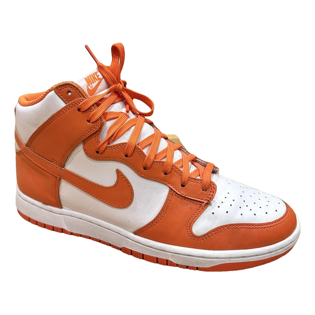 Pre-owned Nike Sb Dunk High Trainers In Orange