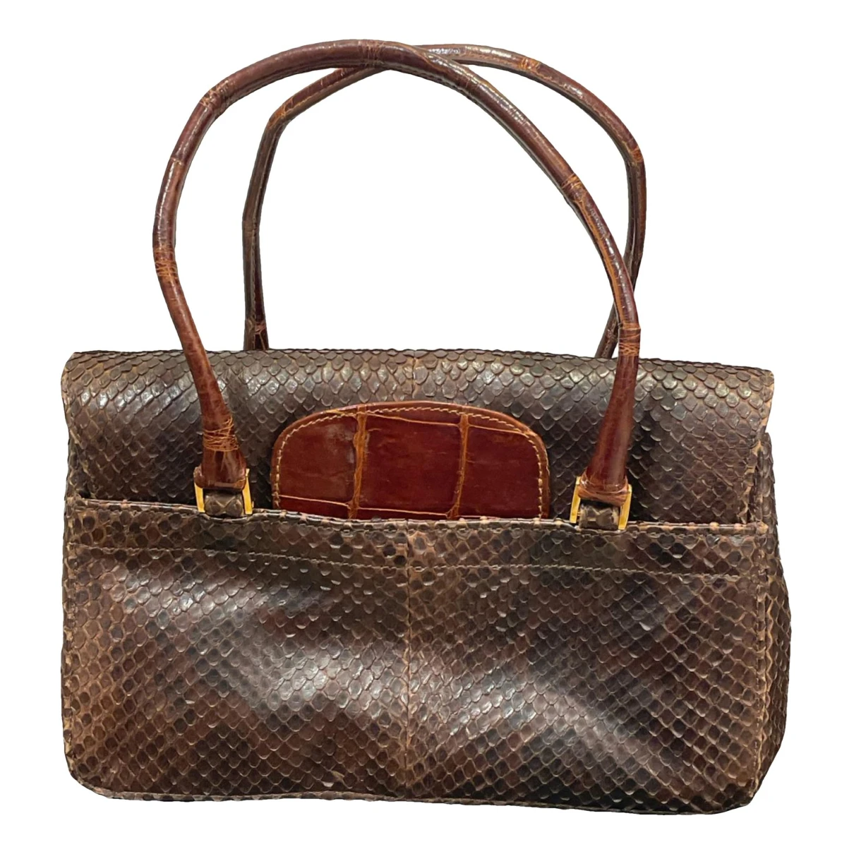 Pre-owned Colombo Leather Handbag In Brown