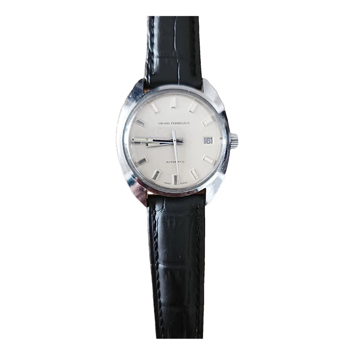 Pre-owned Girard-perregaux Watch In Silver