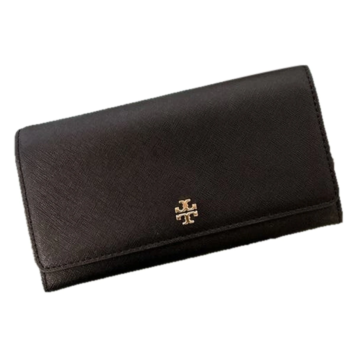Pre-owned Tory Burch Leather Wallet In Black