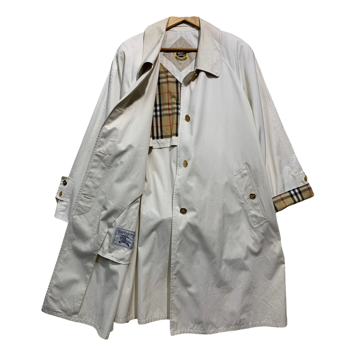 Pre-owned Burberry Trenchcoat In White