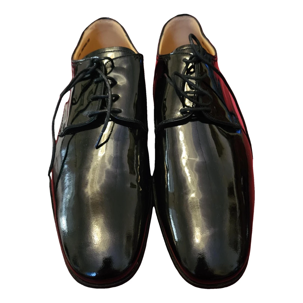 Pre-owned Bally Patent Leather Lace Ups In Black