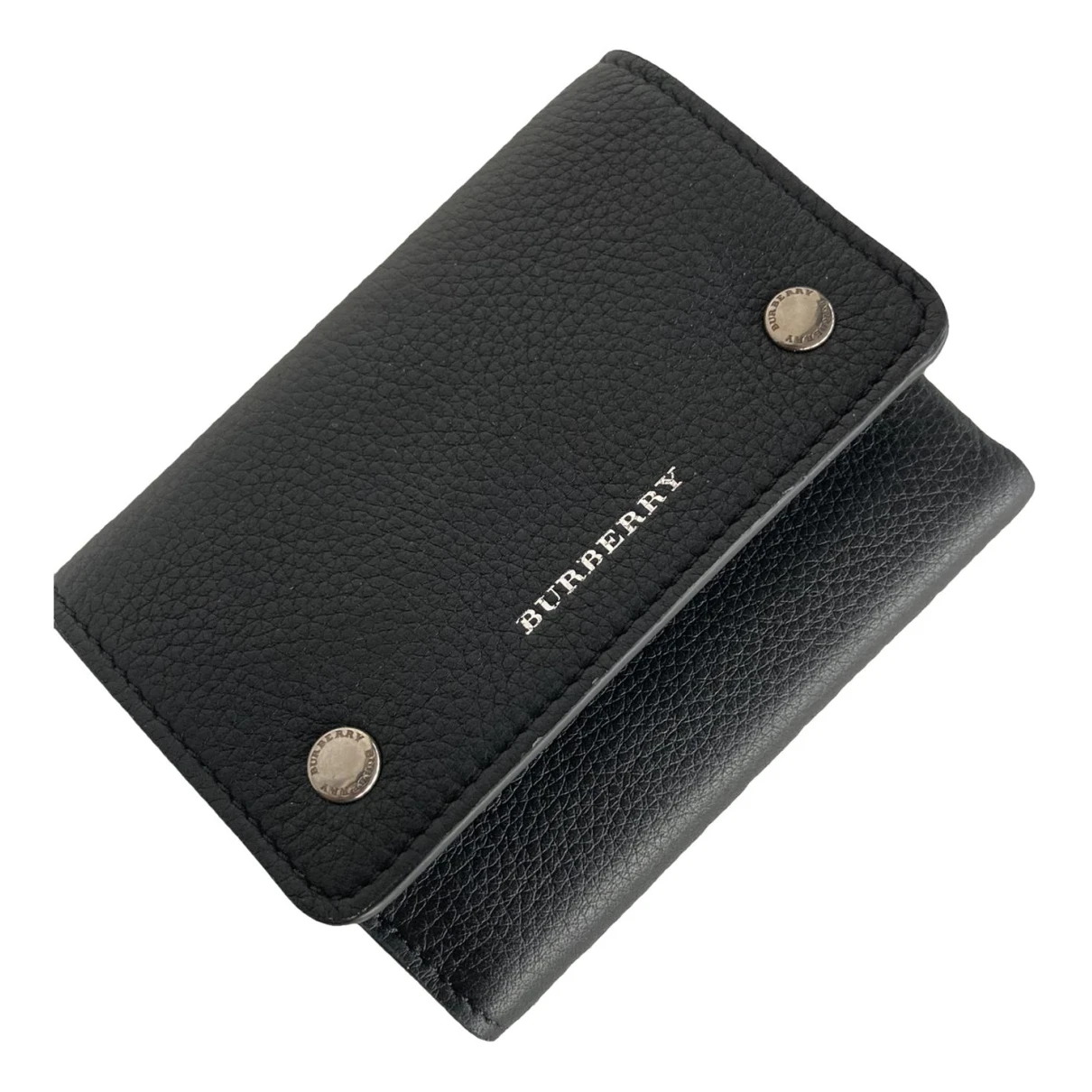 Pre-owned Burberry Leather Wallet In Black