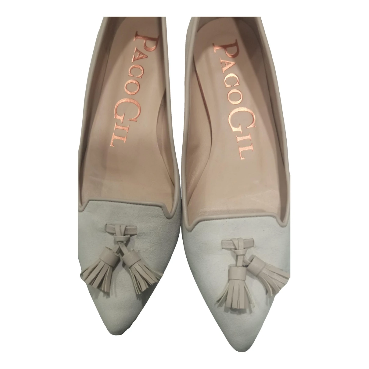 Pre-owned Paco Gil Leather Flats In Beige