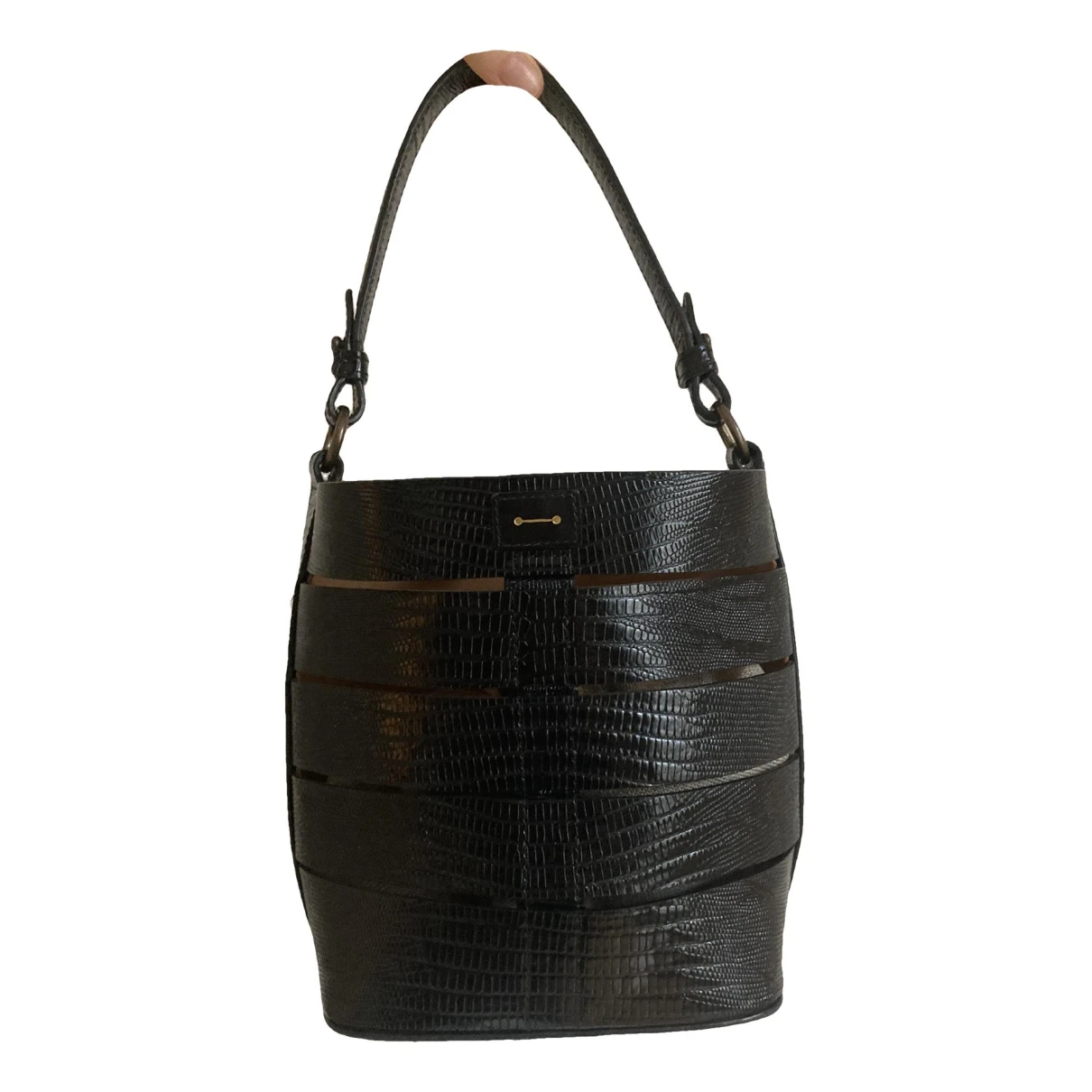 Pre-owned Anthology Paris Leather Handbag In Black