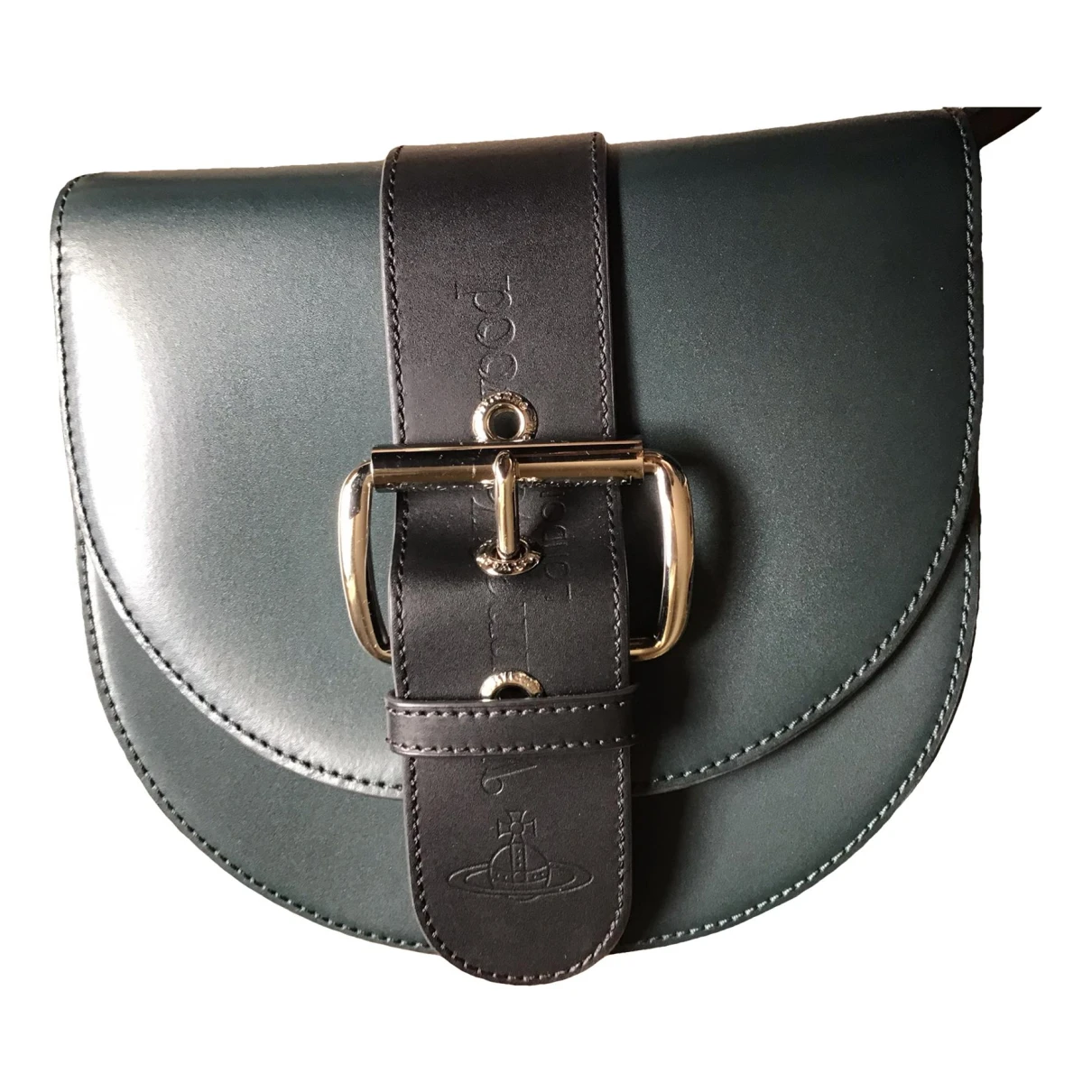 Pre-owned Vivienne Westwood Leather Clutch Bag In Green