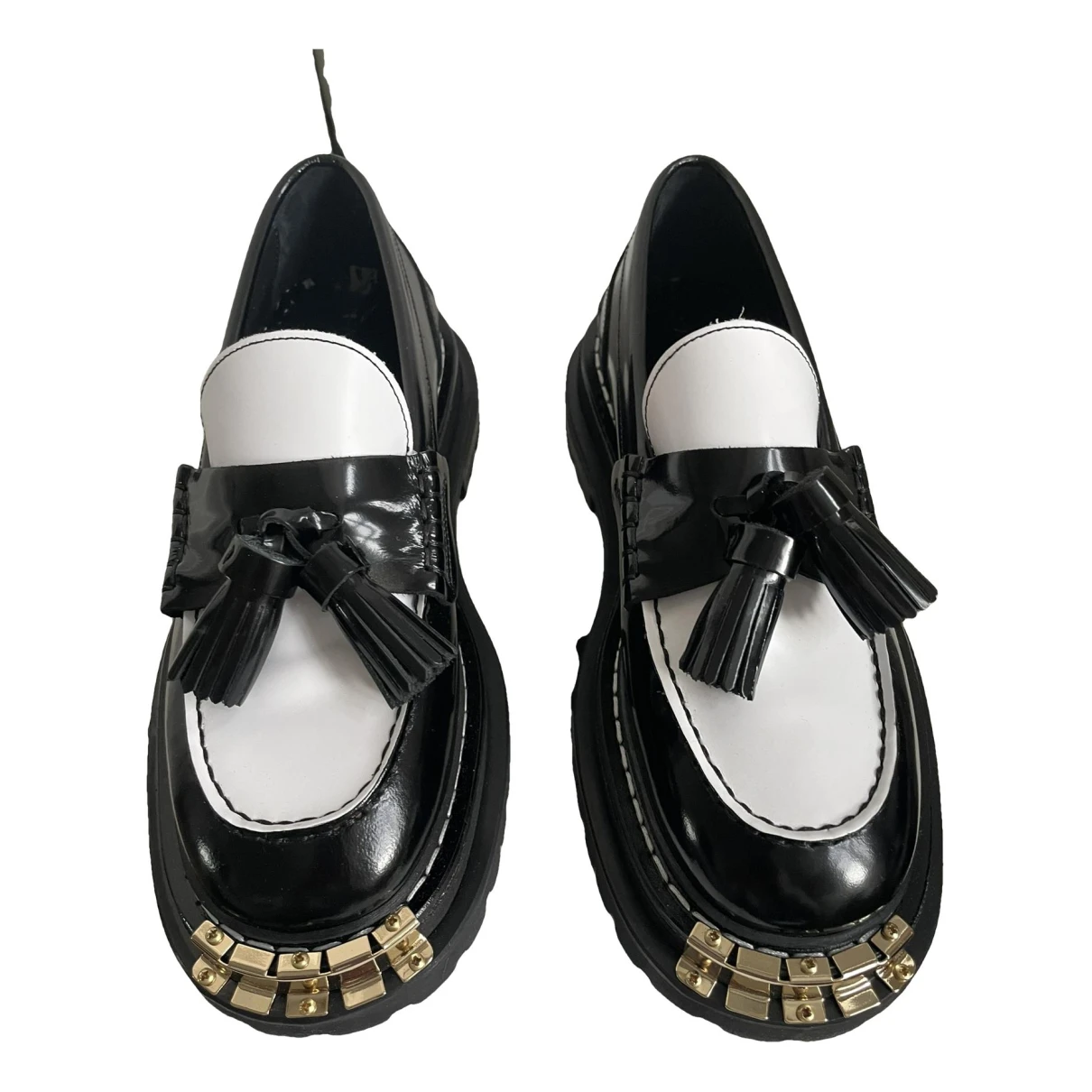 Pre-owned Sandro Spring Summer 2021 Leather Flats In Black
