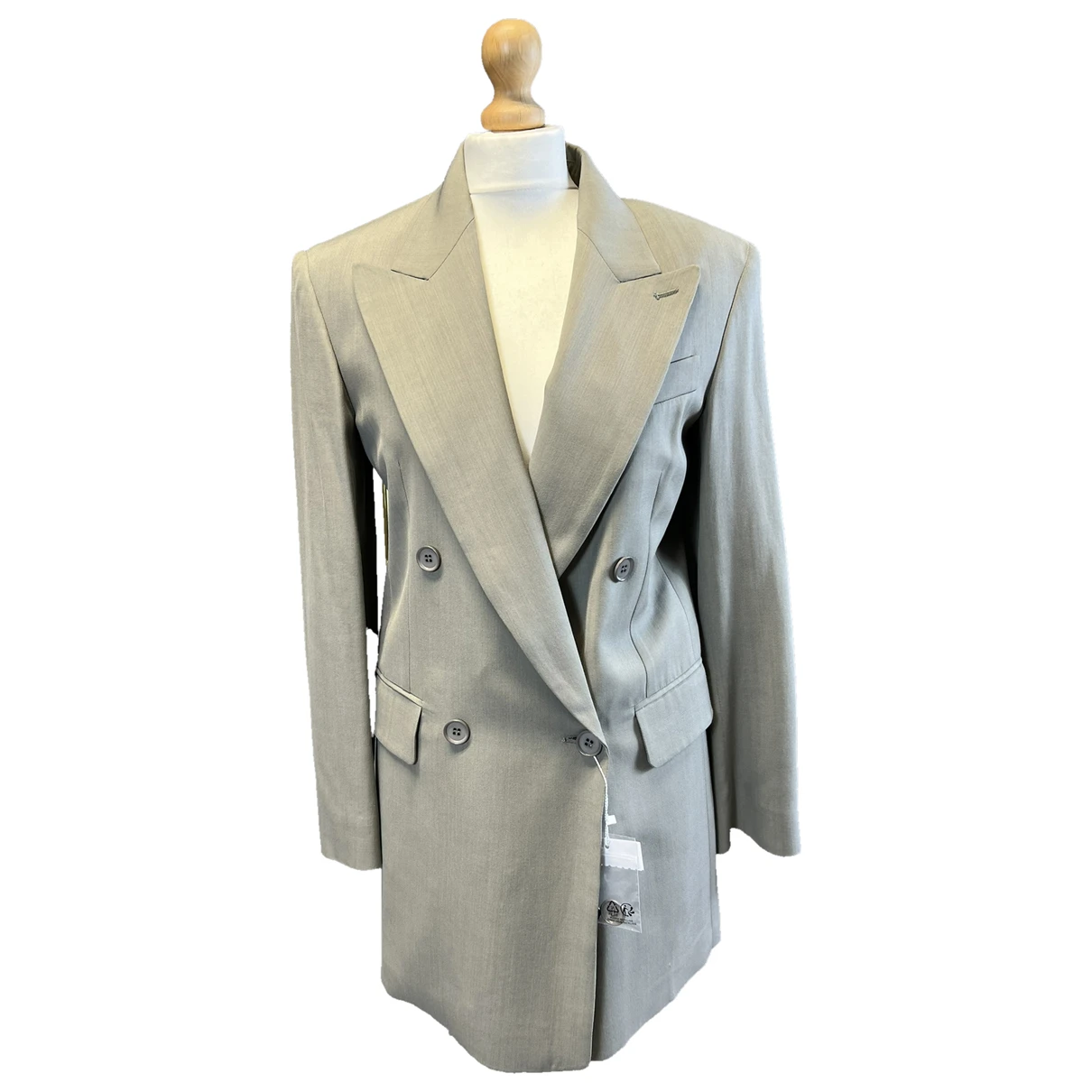 Pre-owned Max Mara Silk Blazer In Grey