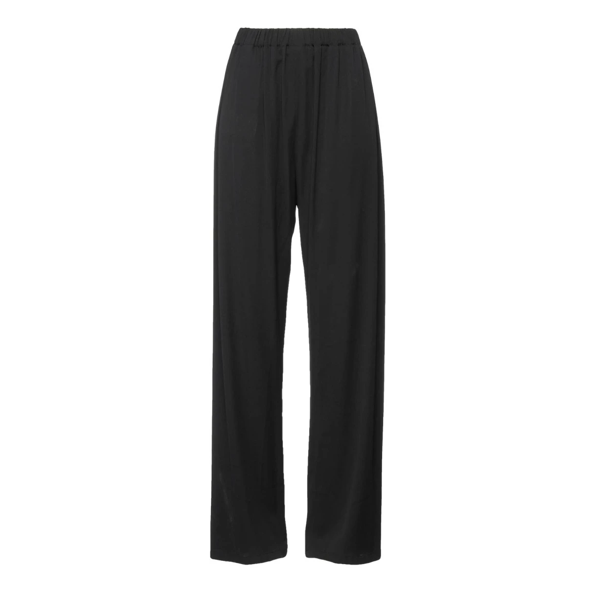 Pre-owned Balenciaga Silk Trousers In Black