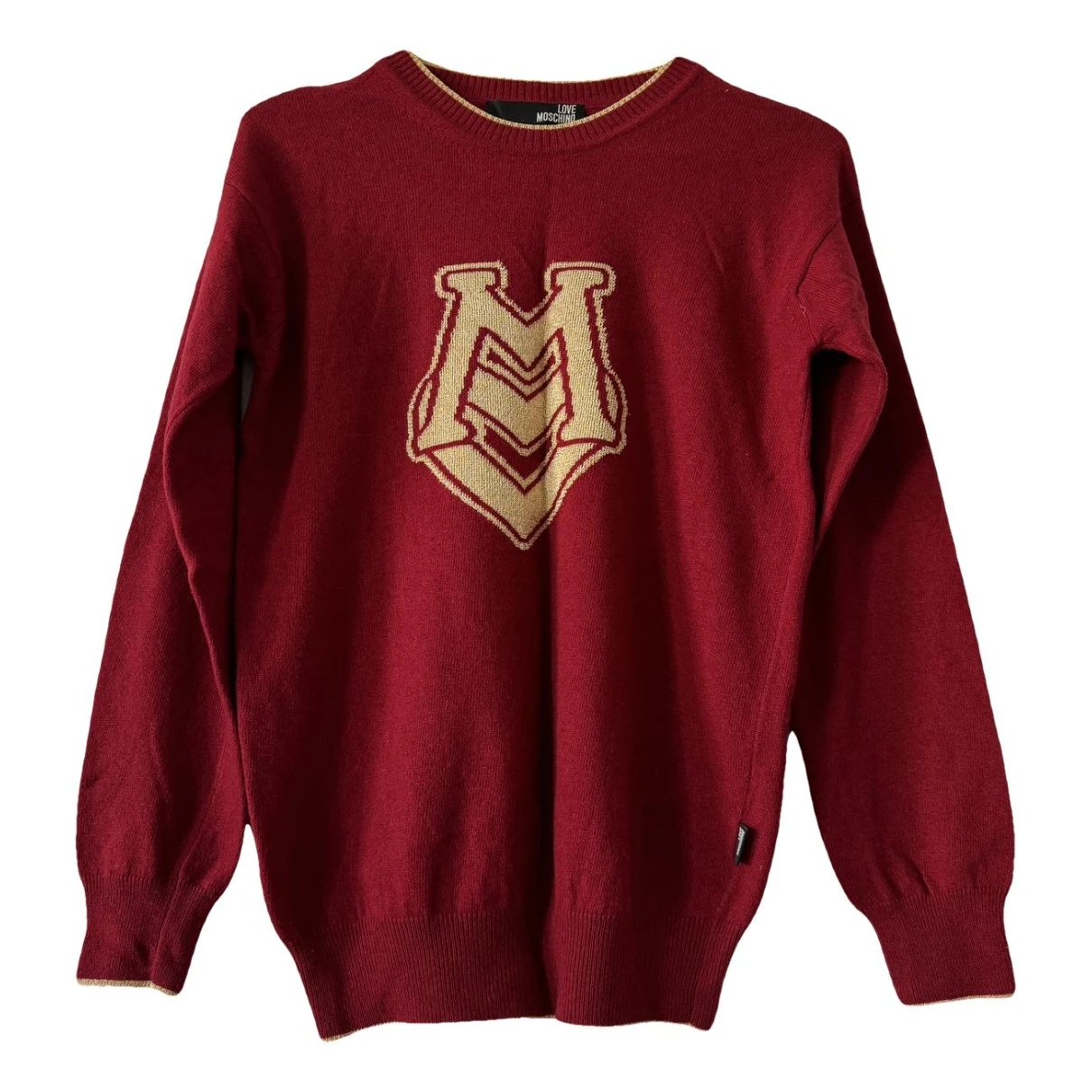 Pre-owned Moschino Love Jumper In Burgundy