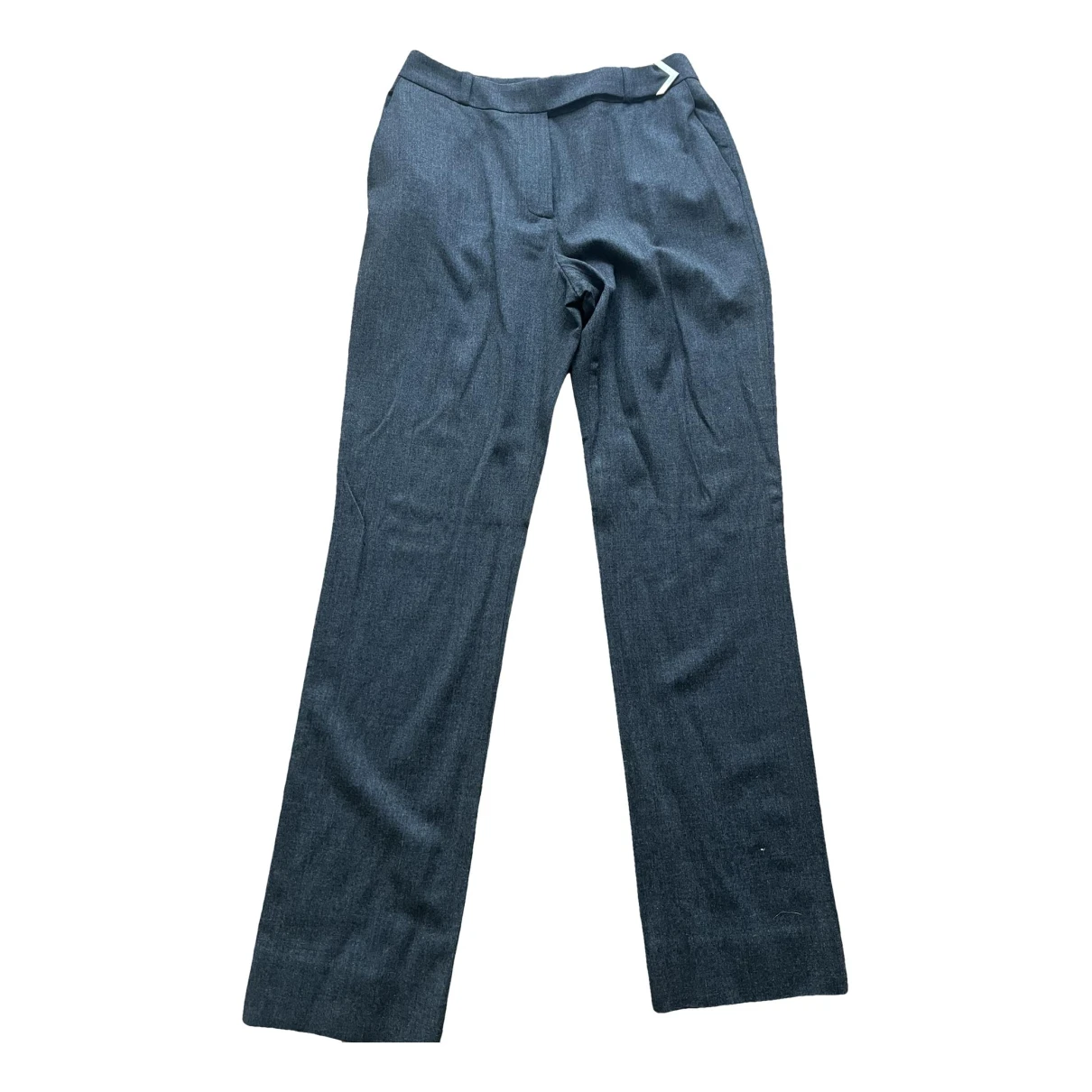 Pre-owned Paco Rabanne Wool Straight Pants In Grey
