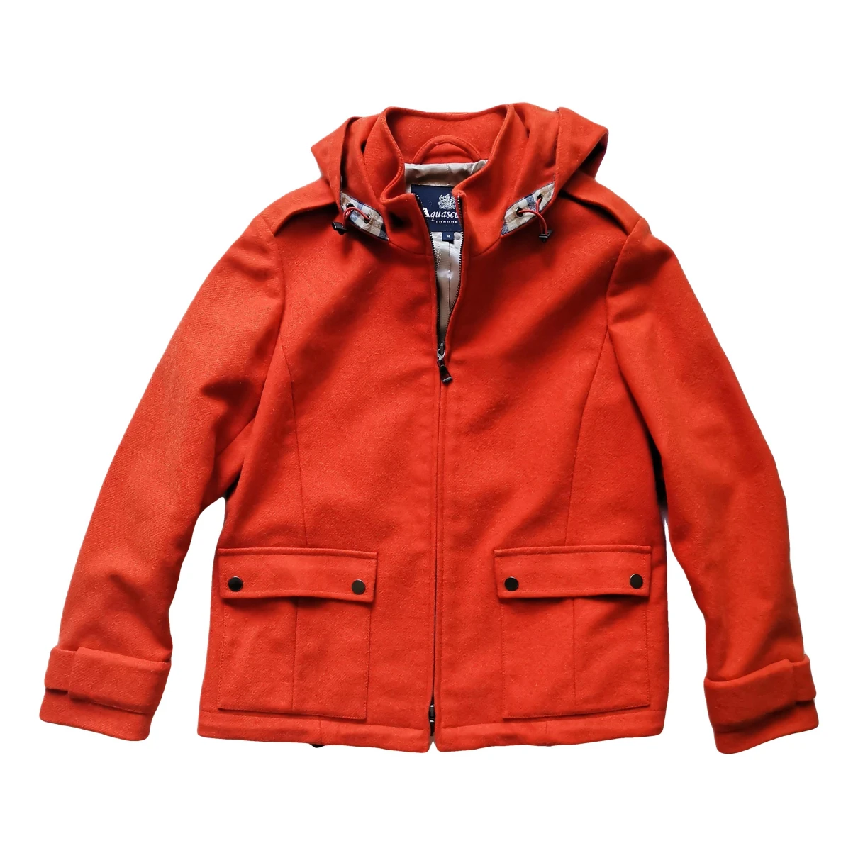 Pre-owned Aquascutum Wool Jacket In Orange