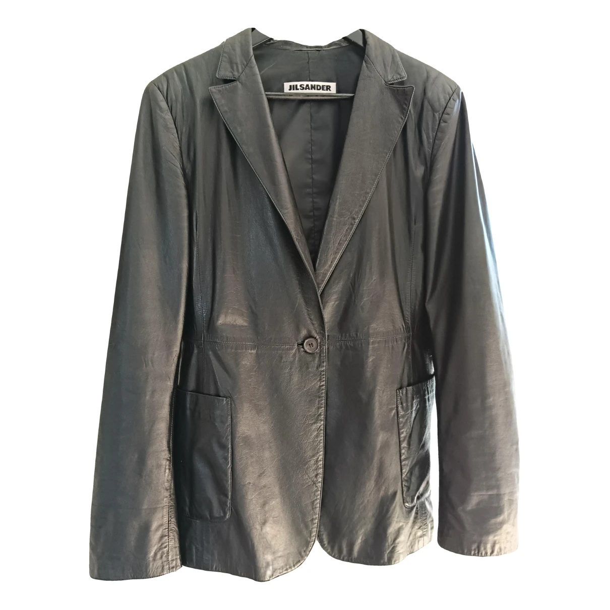 Pre-owned Jil Sander Leather Jacket In Black