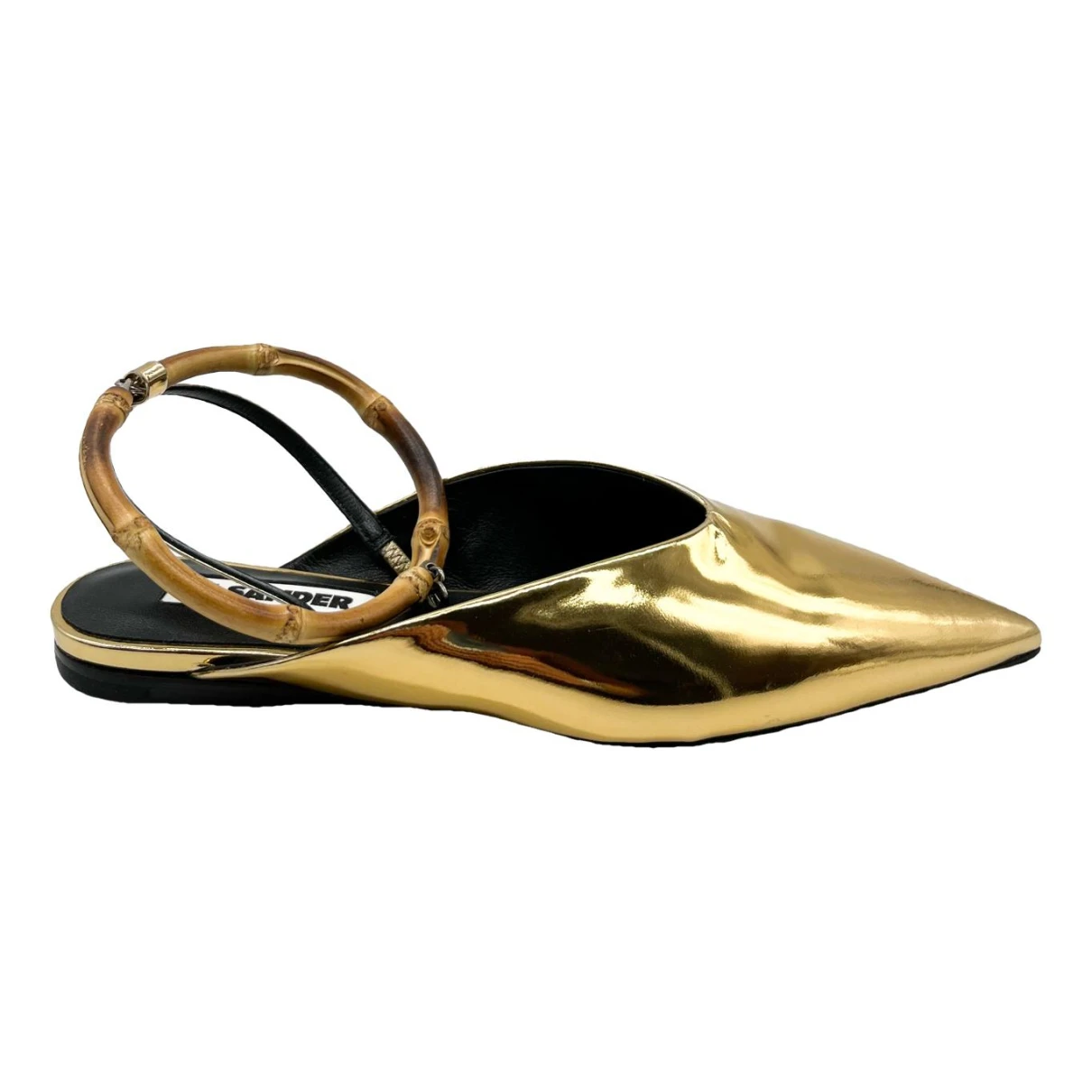Pre-owned Jil Sander Leather Sandals In Gold