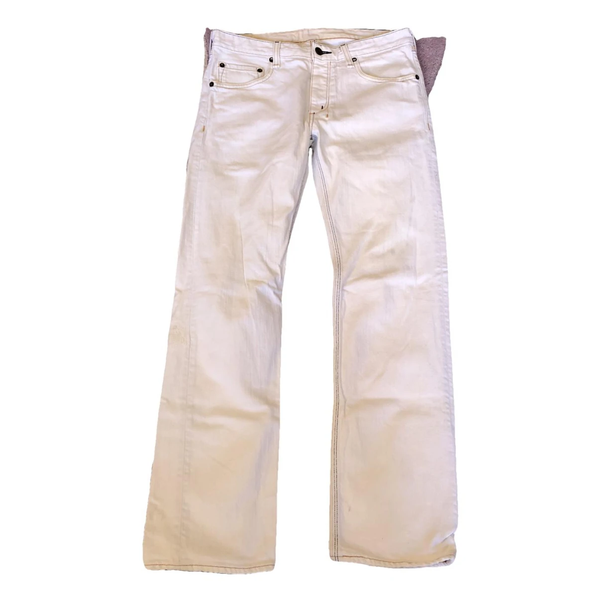 Pre-owned Rag & Bone Straight Jeans In White