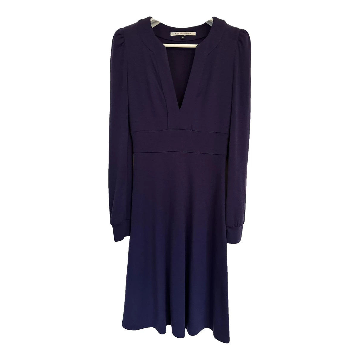 Pre-owned Diane Von Furstenberg Wool Mid-length Dress In Purple