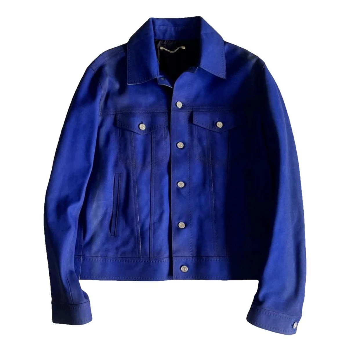 Pre-owned Berluti Leather Jacket In Blue